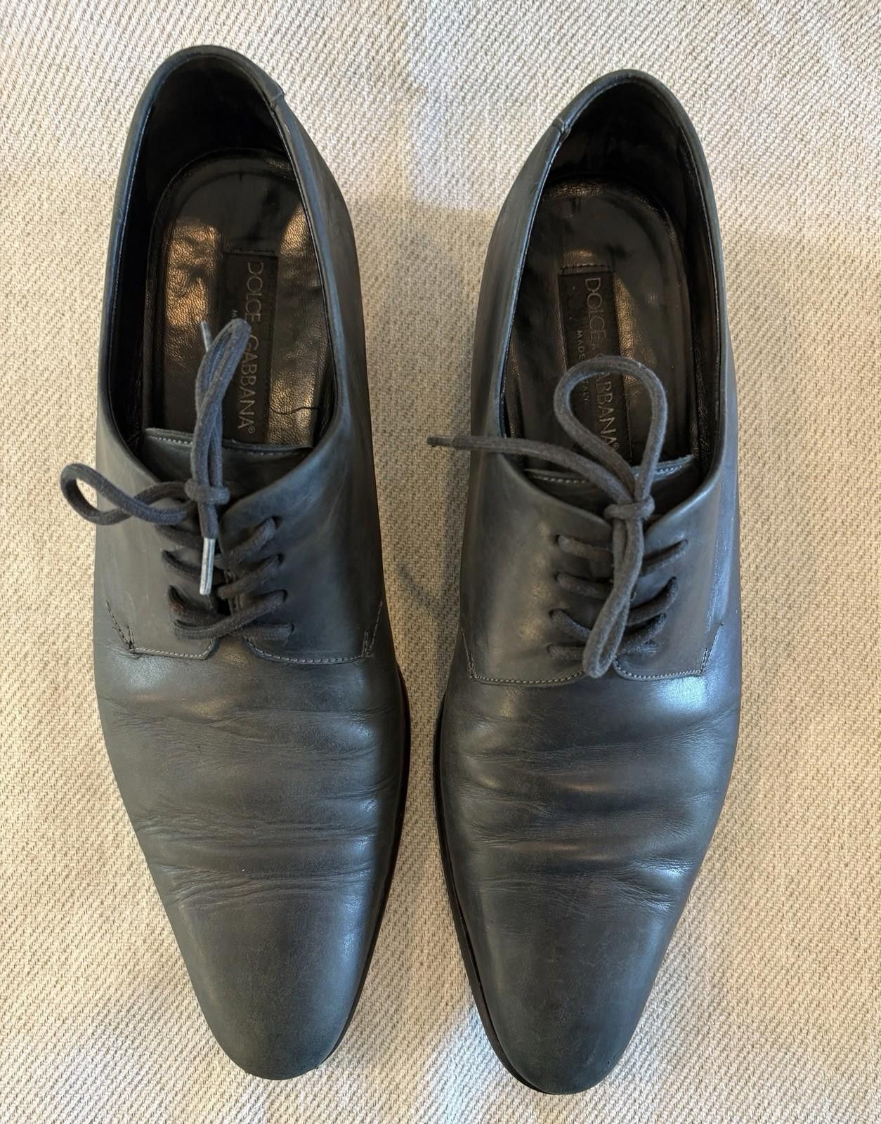 Dolce & Gabbana VTG Dolce & Gabbana Gray Derby Dress Shoes Italy Mens 8.5 Size US 8.5 / EU 41-42 - 7 Thumbnail