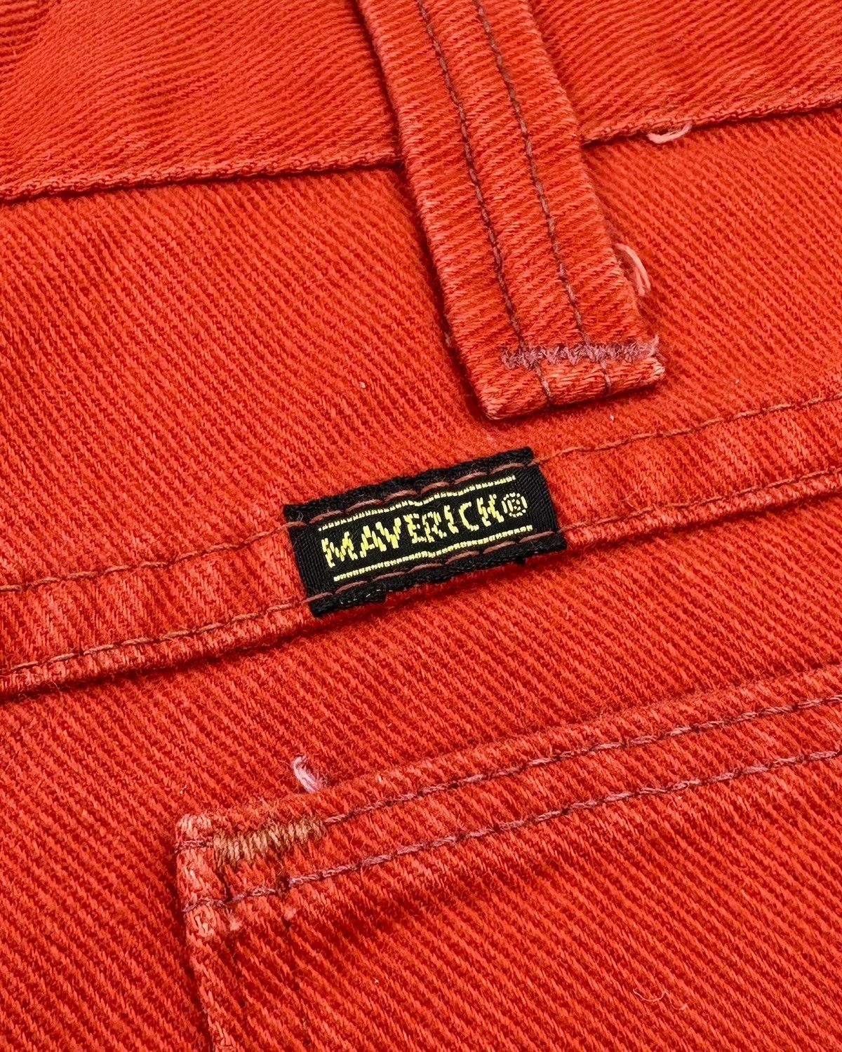Vintage 60s/70s Orange Maverick Blue Bell Denim Shorts Size US 32 / EU 48 - 5 Thumbnail