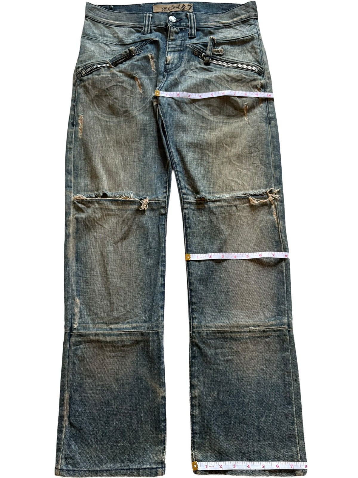 Japanese Brand Vintage Japanese Brand Rusty Mud Wash Distressed Loose Jeans Size US 32 / EU 48 - 14 Thumbnail