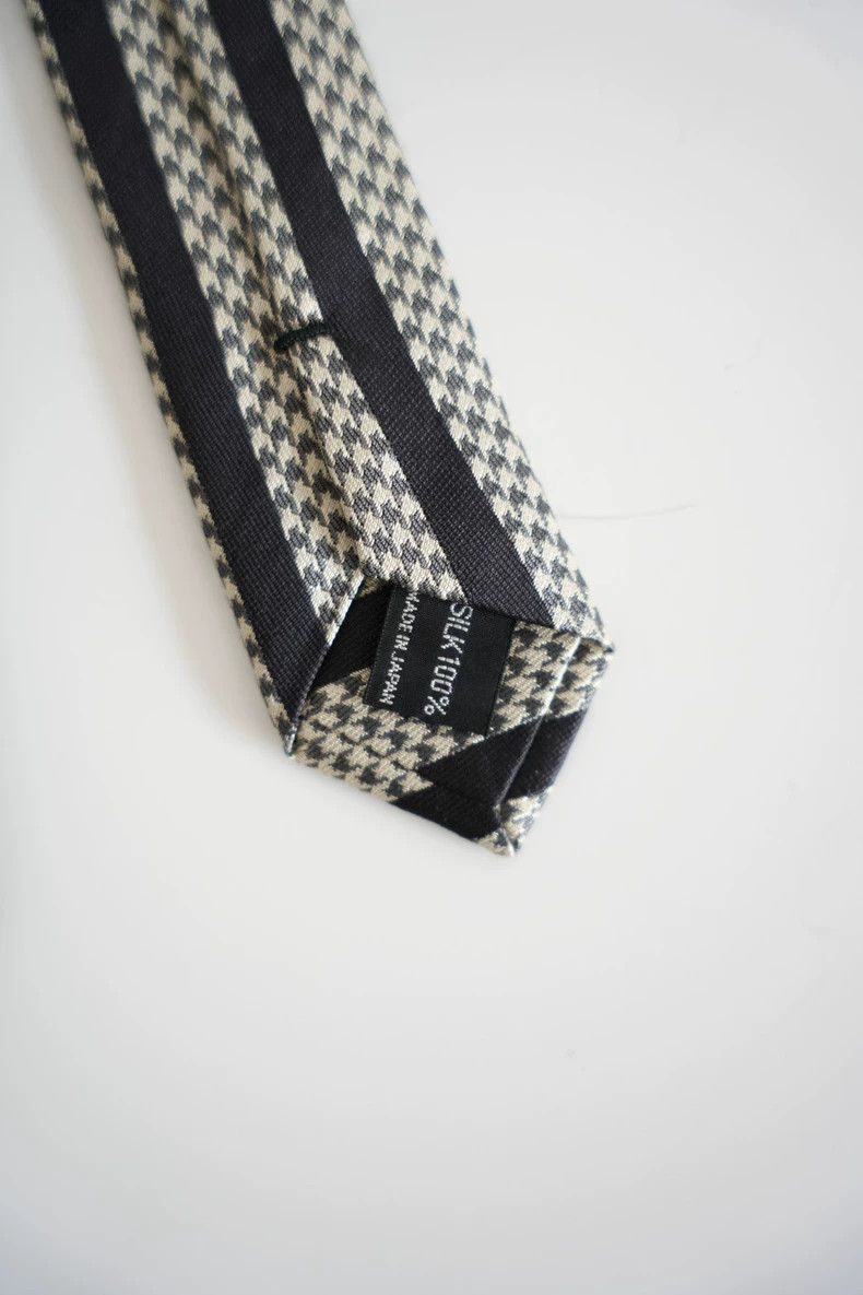 Yohji Yamamoto Yohji YamamotoBlack and white houndstooth silk tie 2503-Nex Size ONE SIZE - 3 Thumbnail