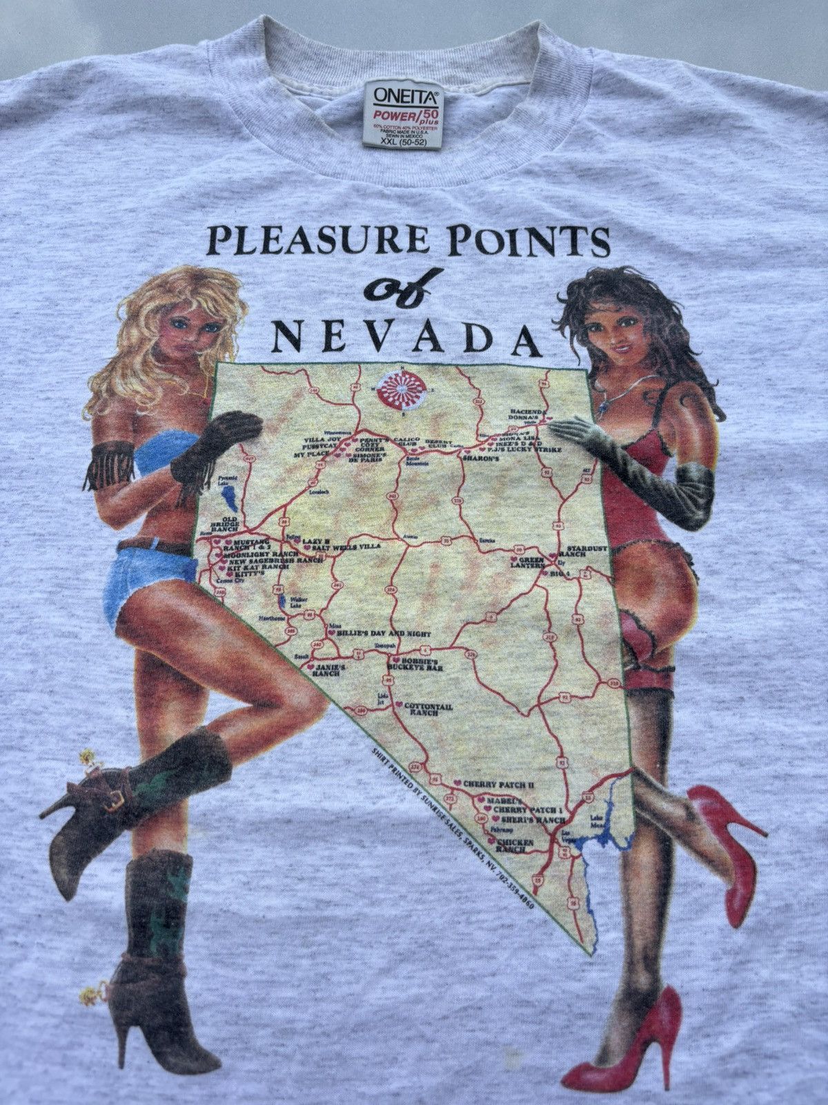 Vintage Vintage Pleasure Points Of Nevada Tshirt Size US XXL / EU 58 / 5 - 2 Thumbnail