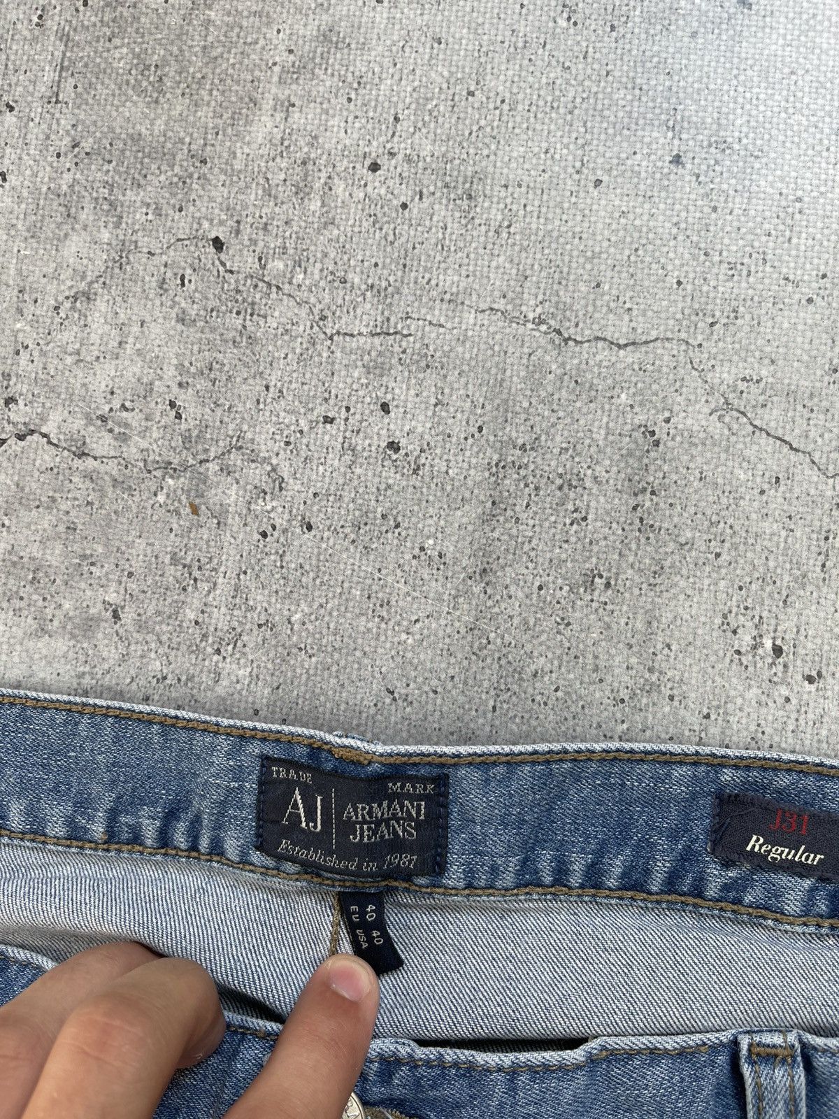 Armani Vintage Armani Jeans Big Logo Denim Pants Size 40 Size US 40 / EU 56 - 11 Thumbnail