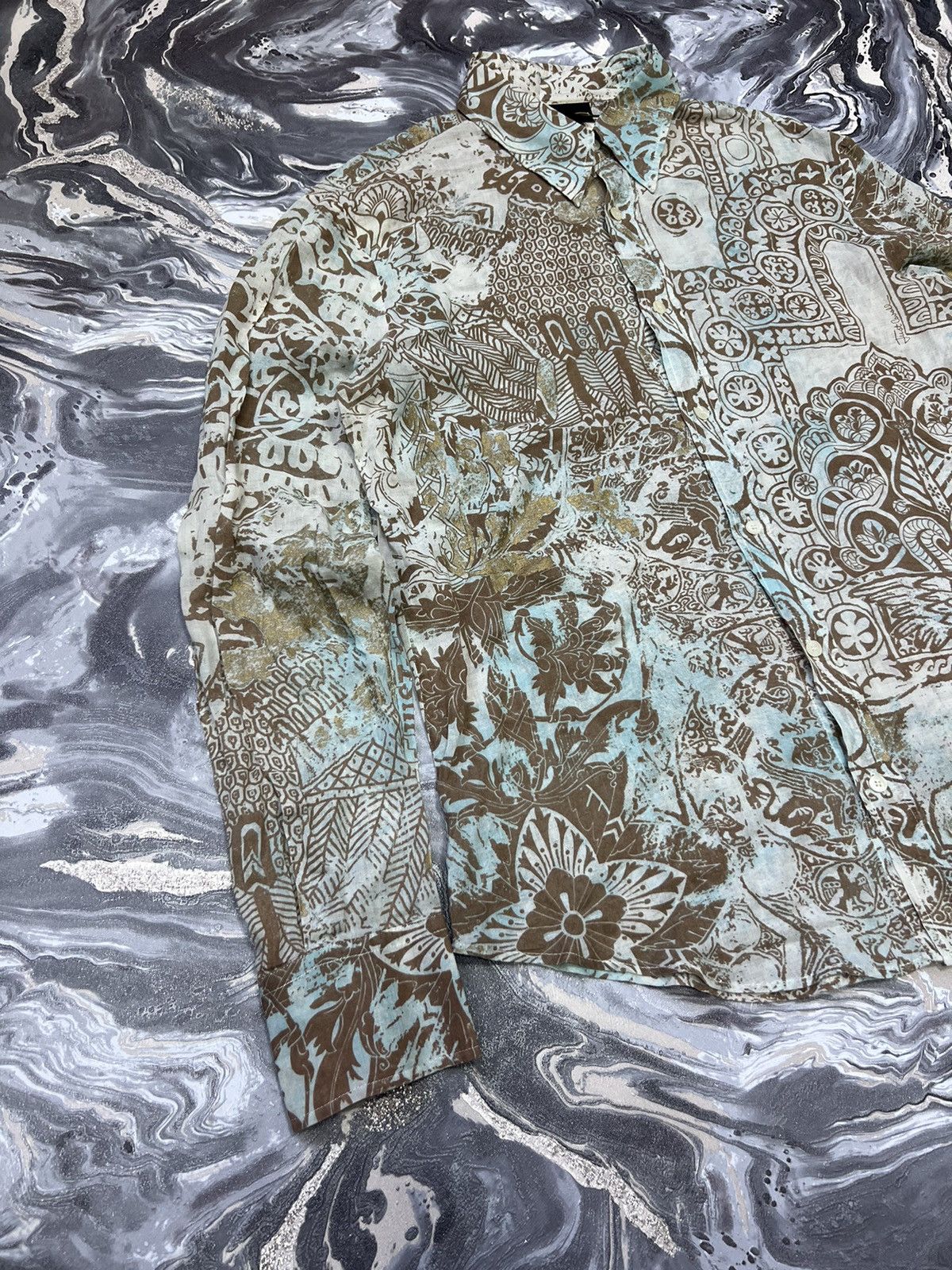 Roberto Cavalli RARE ARCHIVE S/S 2005 FULL PRINTED XL SHIRT Size US XL / EU 56 / 4 - 3 Thumbnail
