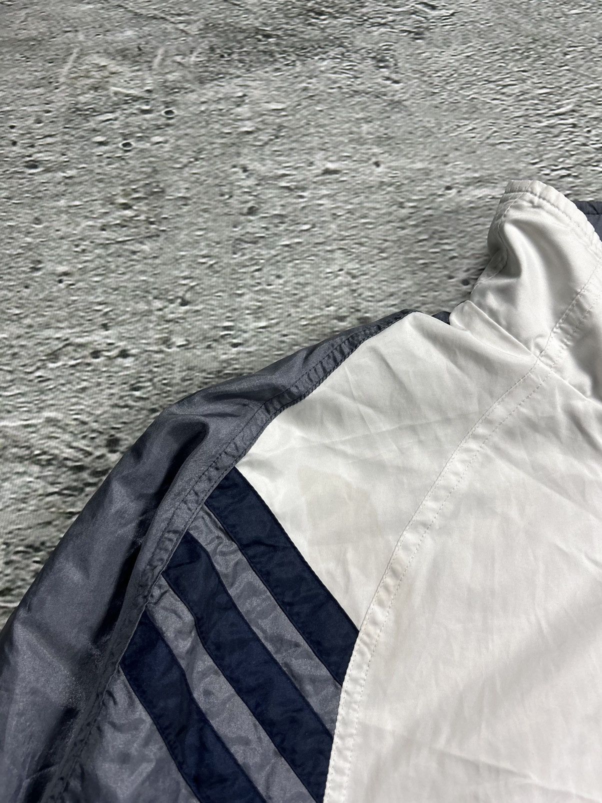 Adidas × Vintage Adidas track suit grey white pants windbreaker vintage Size US XL / EU 56 / 4 - 5 Thumbnail