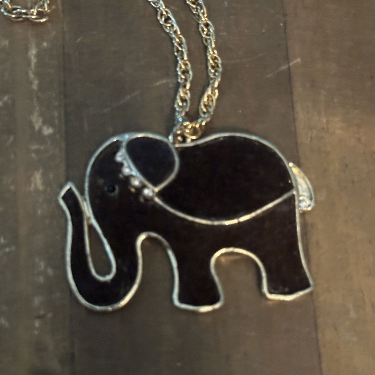 Vintage Vintage gold tone elephant pendant necklace Size ONE SIZE - 3 Thumbnail