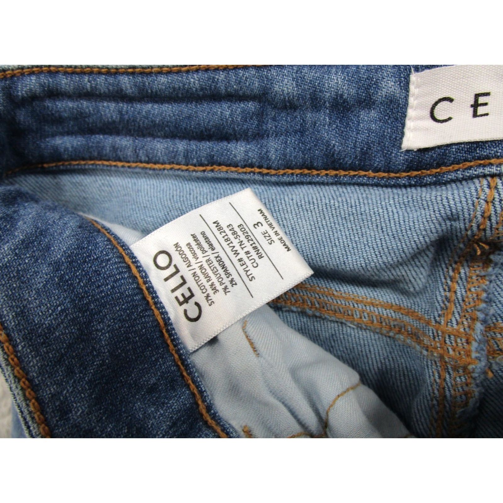 Denime Cello Jeans Skinny Denim Stretch Medium Wash Women Juniors Size 3 Blue Size 26" / US 2 / IT 38 - 5 Thumbnail