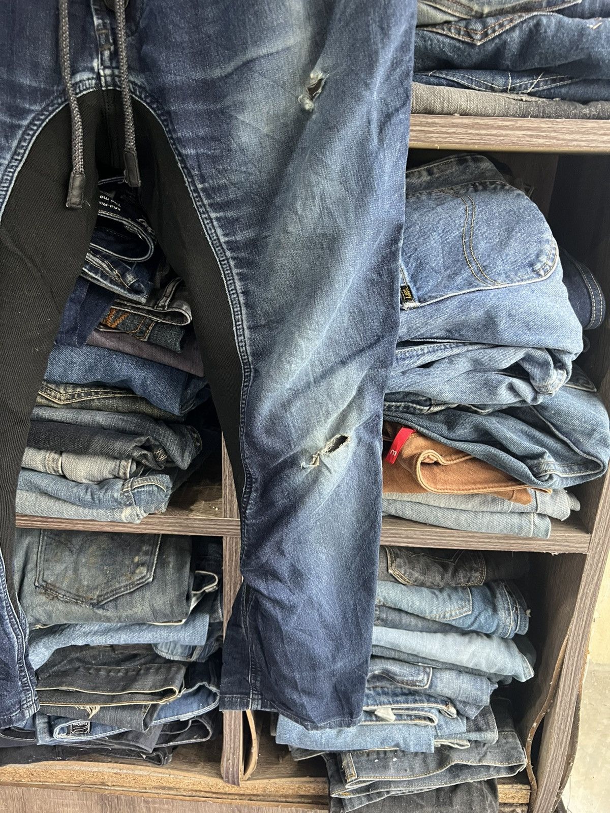 Diesel 🔥Diesel Industry Sweatpant Distressed Denim Size US 35 - 8 Thumbnail