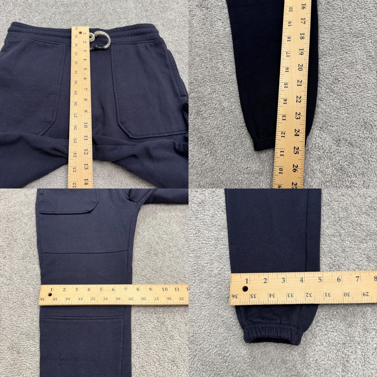 Vintage Retreat Jogger Sweatpants Mens S Blue Fleece Casual Activewear Casual Streetwear Athletic Size US 29 - 9 Thumbnail