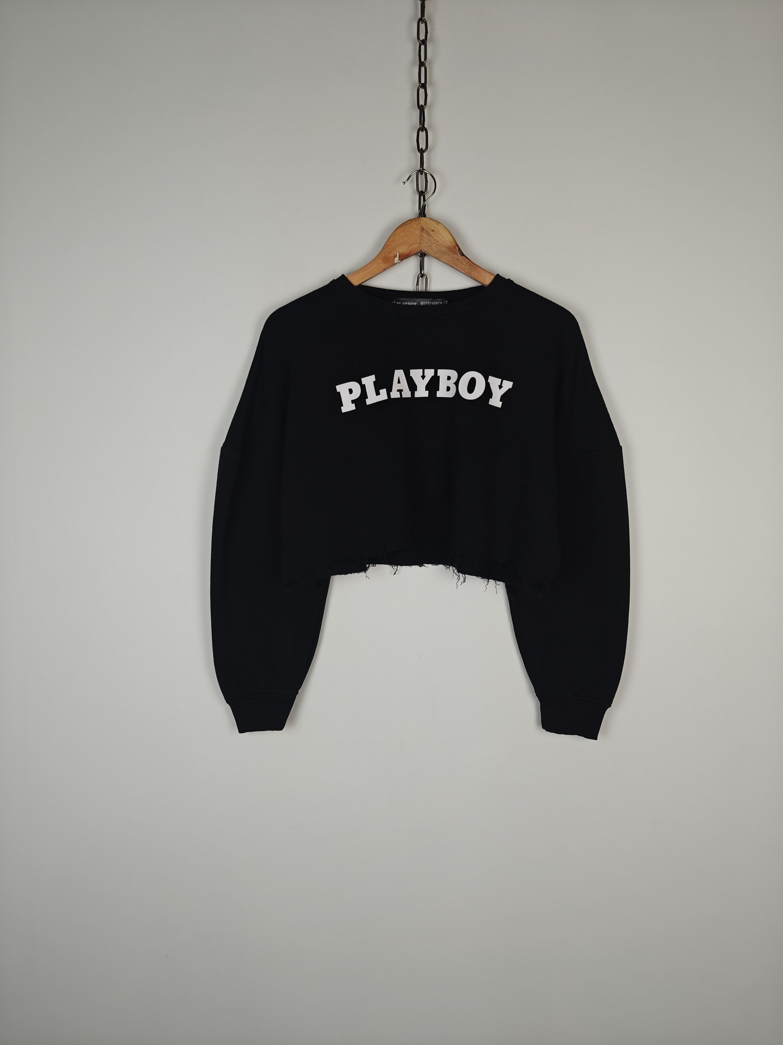 Playboy Playboy x Missguided Crop Top Sweatshirt Logo US4 Size S / US 4 / IT 40 - 1 Thumbnail