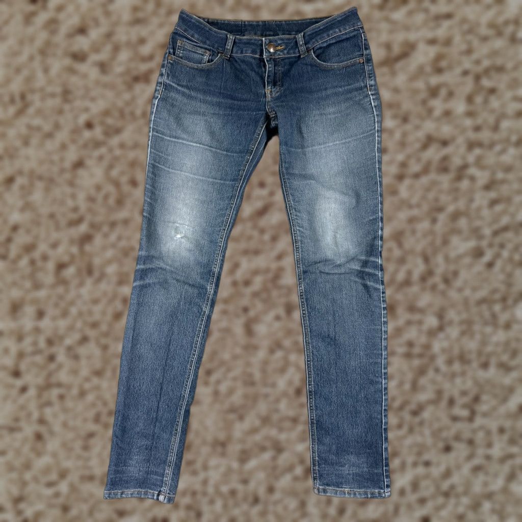 Ecko Unltd. Ecko Unltd Jeans Women Size 7 Skinny Low Rise Denim Medium Wash Blue Stretch 5-Pocket Womens Size 28" / US 6 / IT 42 - 1 Thumbnail