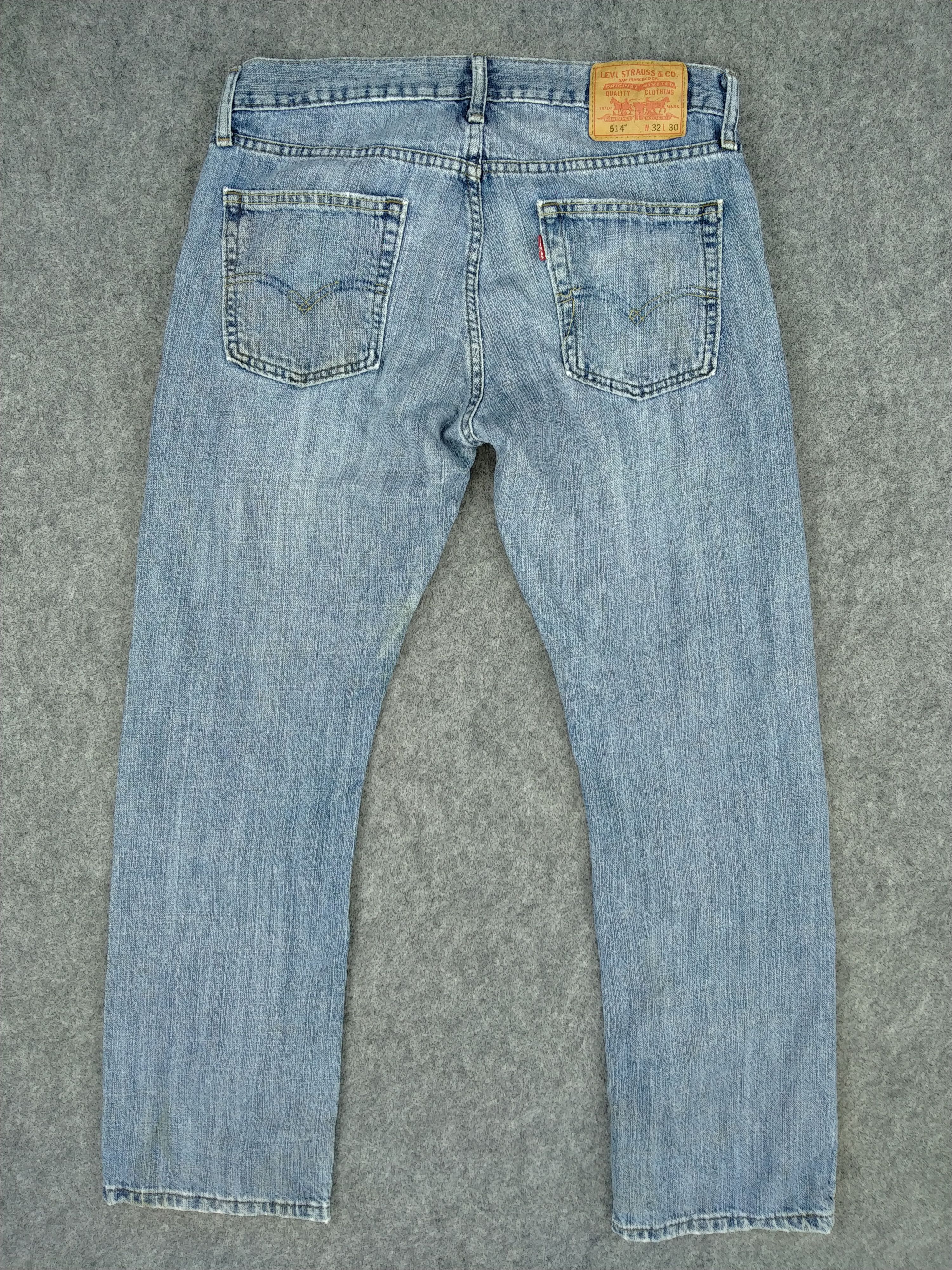 Japanese Brand Levi's 514 Faded Blue Denim 33x30.5 -JN597 Size US 33 - 2 Thumbnail