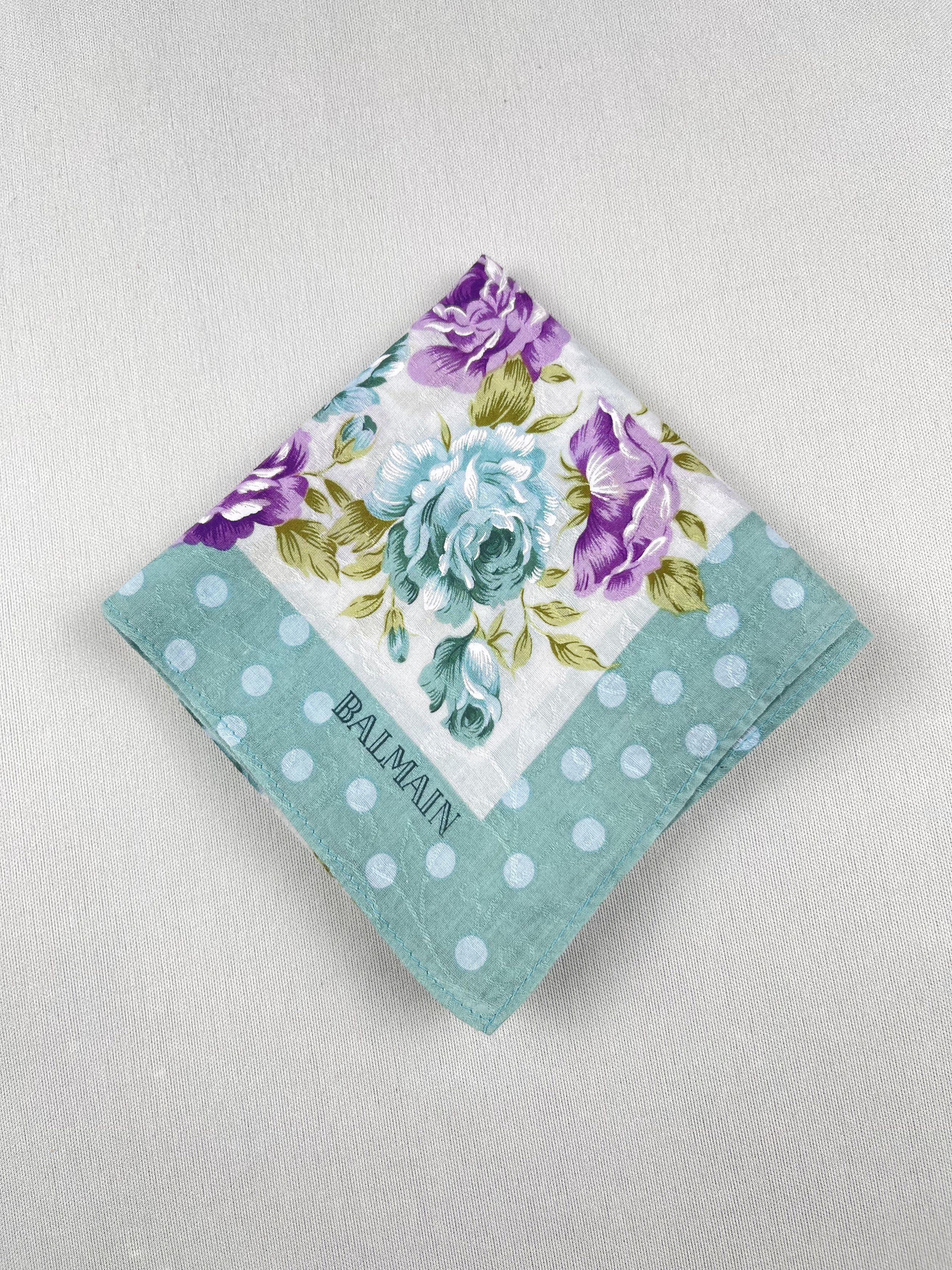 Balmain Vintage Balmain Handkerchief Pocket Square Bandana HM0056 Size ONE SIZE - 3 Thumbnail