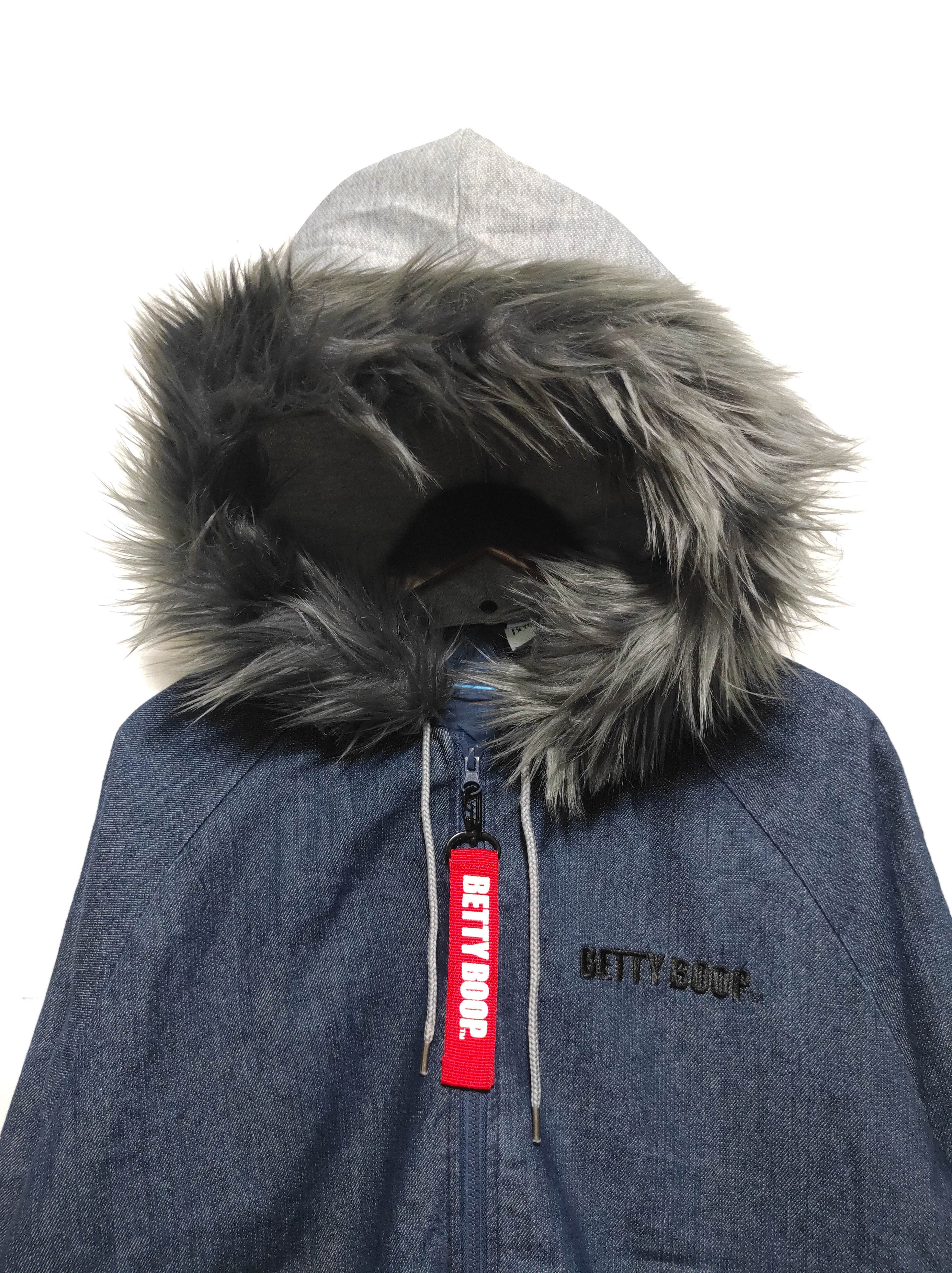 Anime Denifits x Betty boop Bomber Denim Zip Fur Hoodie Jacket Size US M / EU 48-50 / 2 - 3 Thumbnail
