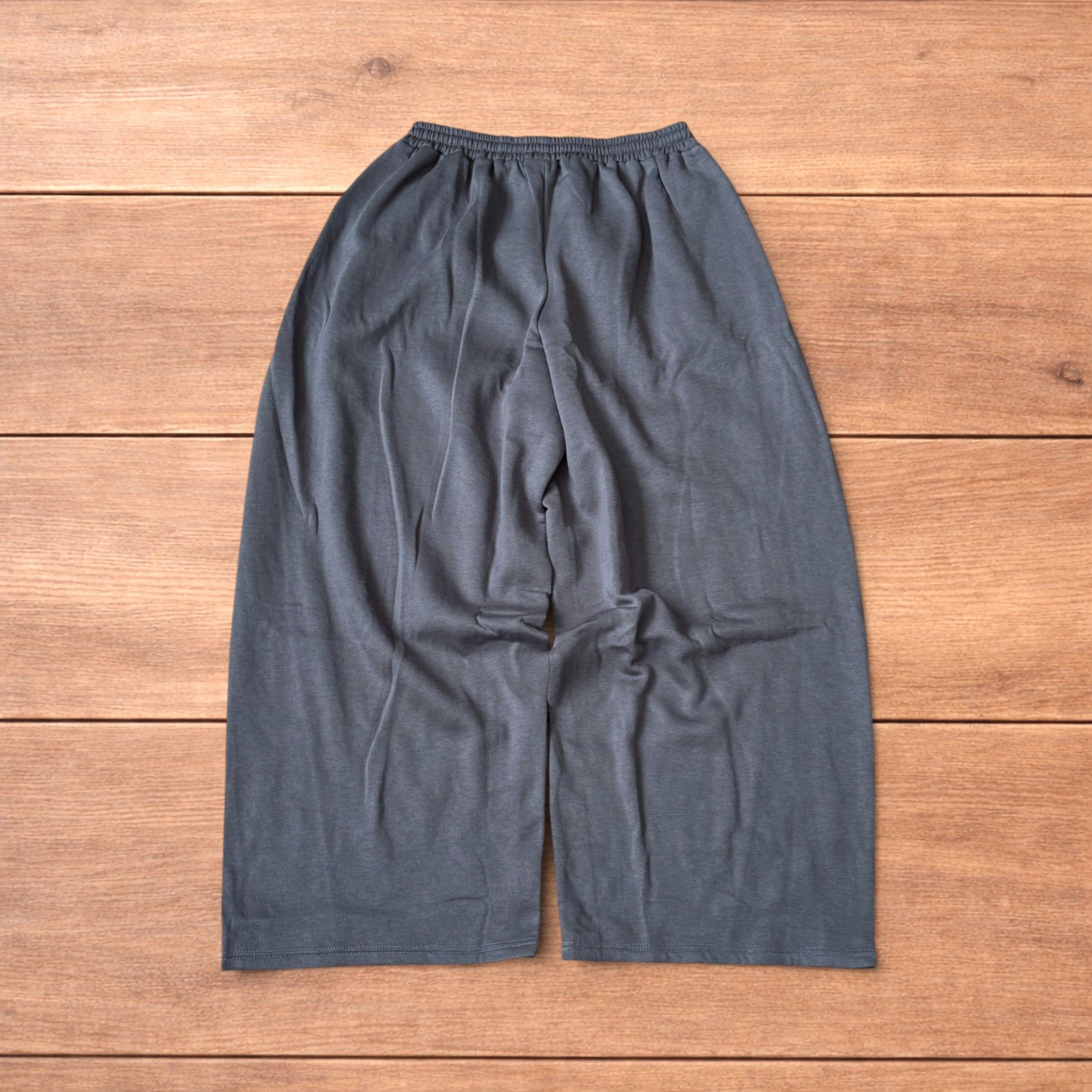 Japanese Brand Super baggy wide leg Korean joggers with stripes in grey. Size US 36 / EU 52 - 2 Thumbnail
