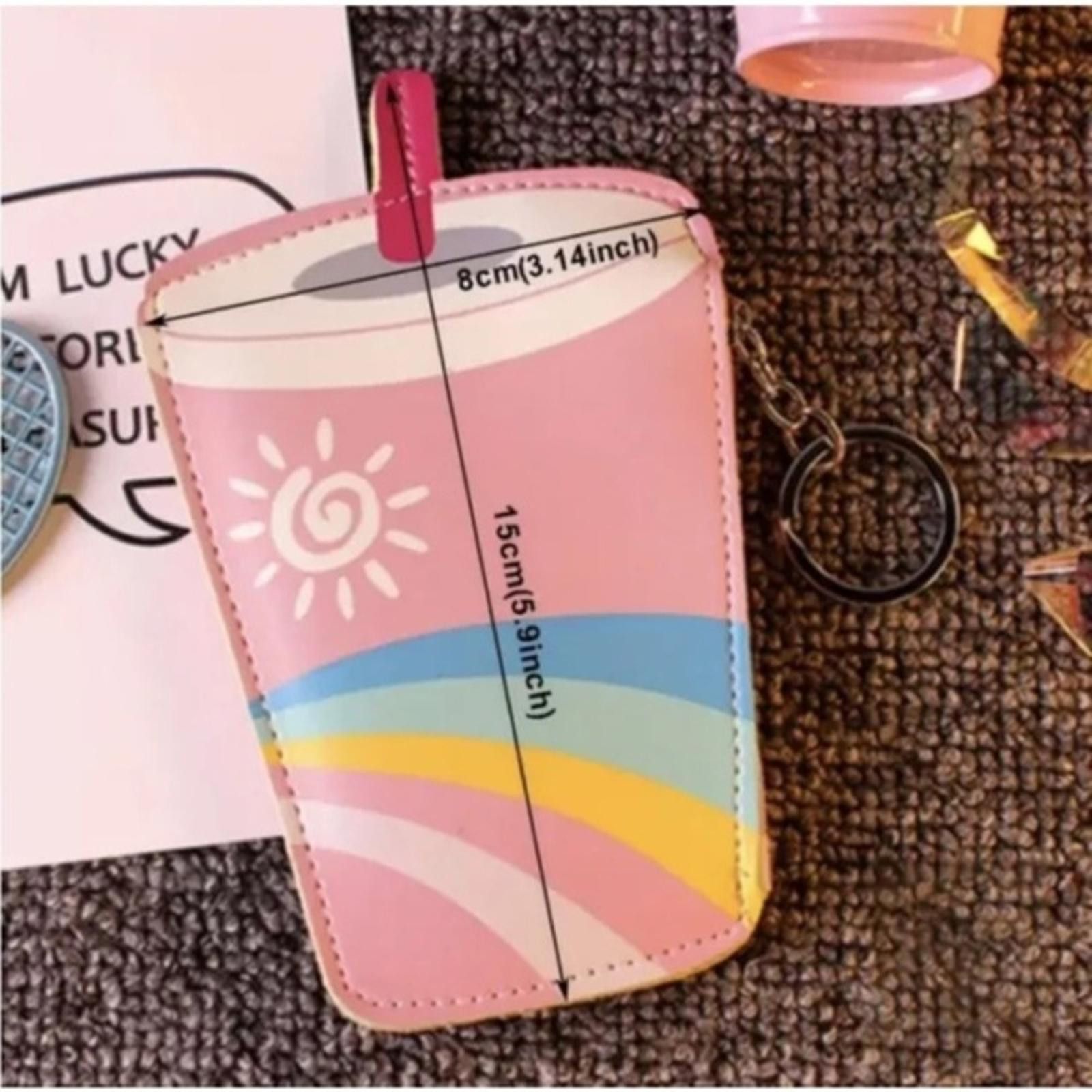 Designer Kawaii Kitsch Pink Tumbler Coin Purse Size ONE SIZE - 1 Thumbnail