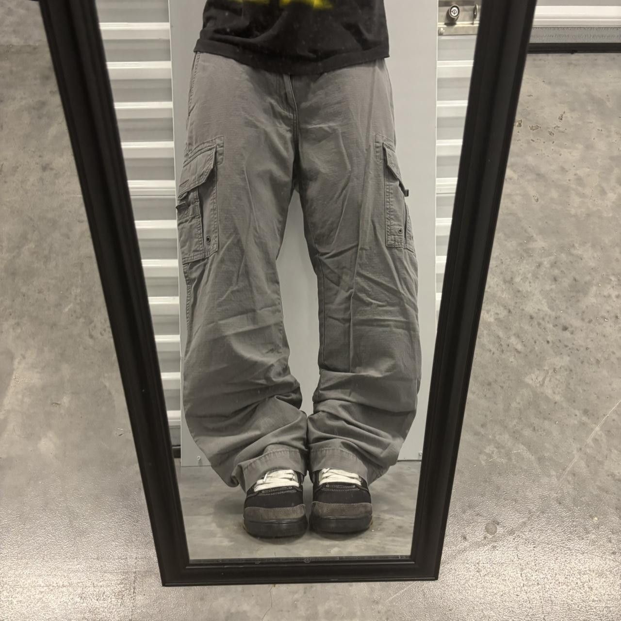 Japanese Brand × Vintage Crazy Vintage Y2K/2000s Grey Workwear Streetwear Skater Cargo Pants! Size US 34 / EU 50 - 1 Thumbnail