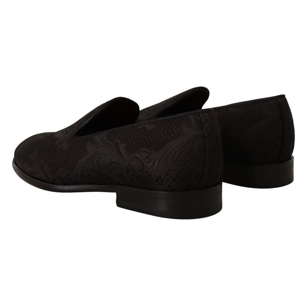 Dolce & Gabbana Dolce & Gabbana Black Floral Brocade Slippers Size US 6 / EU 39 - 4 Thumbnail