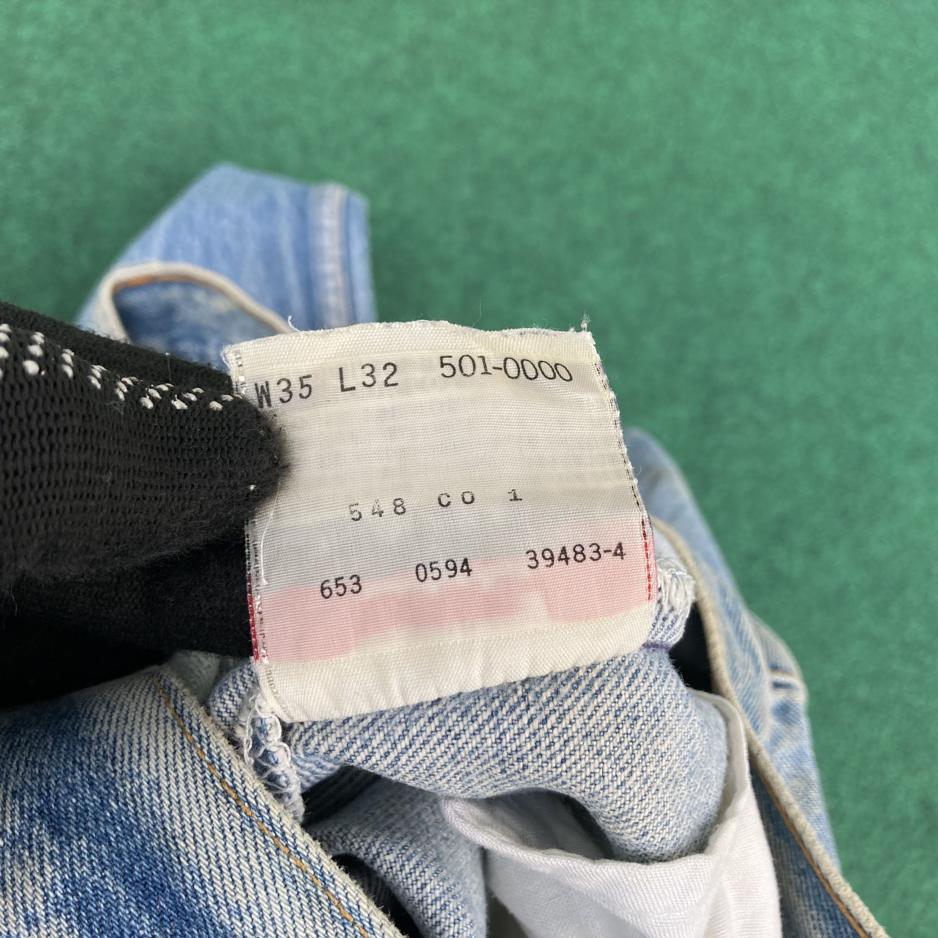 Levi's × Vintage Vtg Levis 501xx Faded Blue Sz 33 Punk Grunge Jeans Size US 33 - 7 Thumbnail