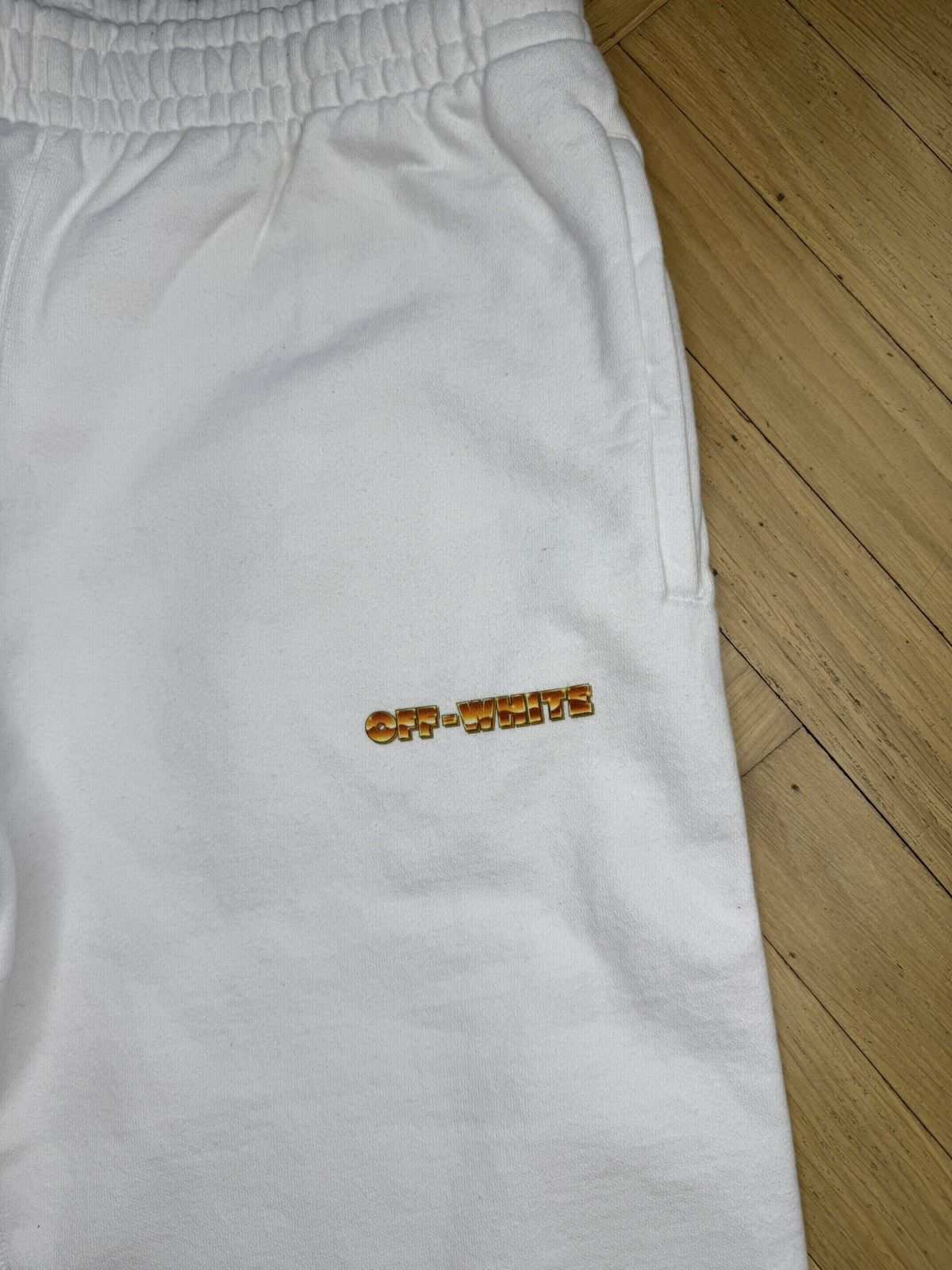 Off-White OFF-WHITE ORANGE METAL ARROWS WHITE SWEATPANTS Size US 34 / EU 50 - 6 Thumbnail
