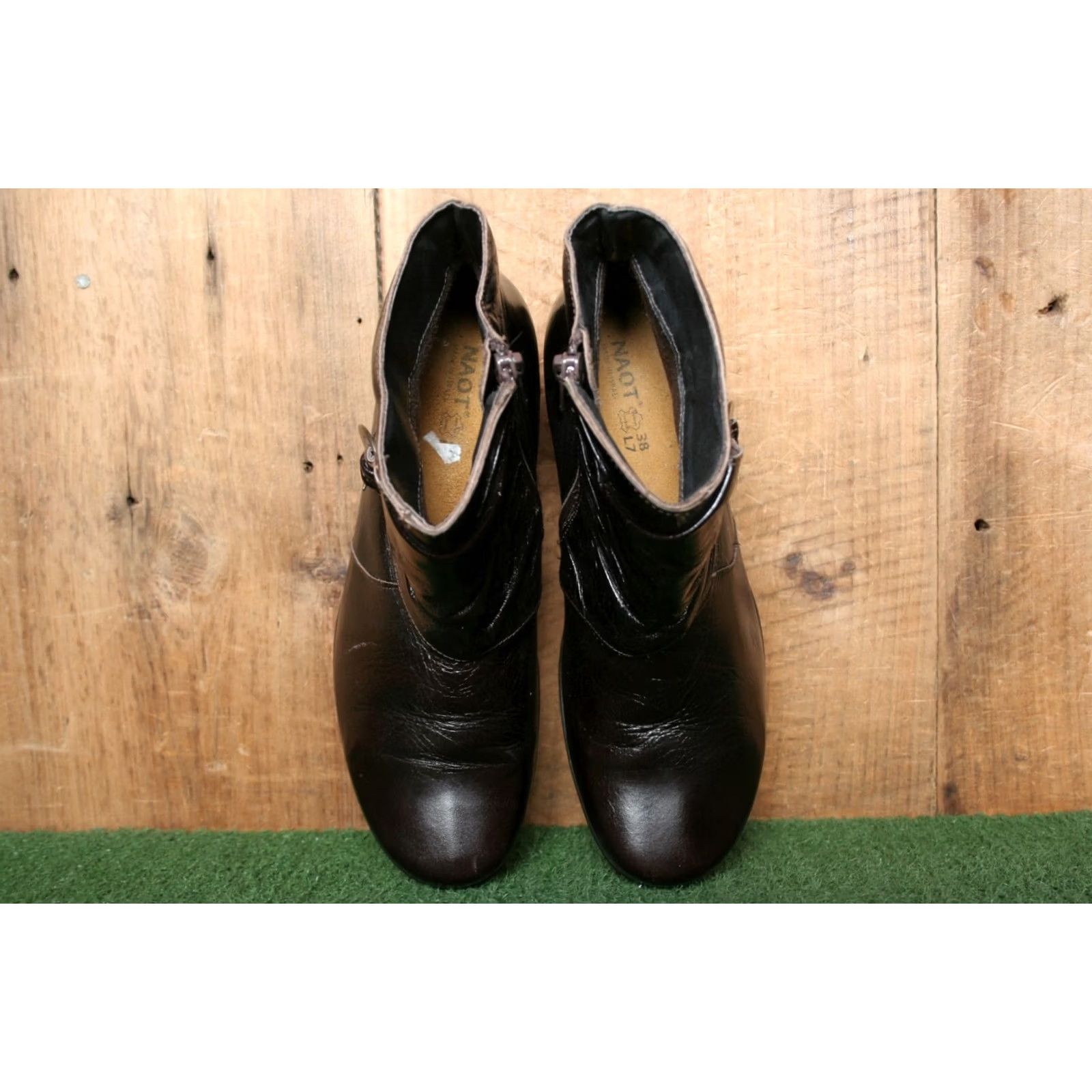 Vintage NAOT Brown Leather Bootie EU 38 / US 7 Zip Ankle Boots Women, Brown, Leather Upper, … Size US 7 / IT 37 - 4 Thumbnail
