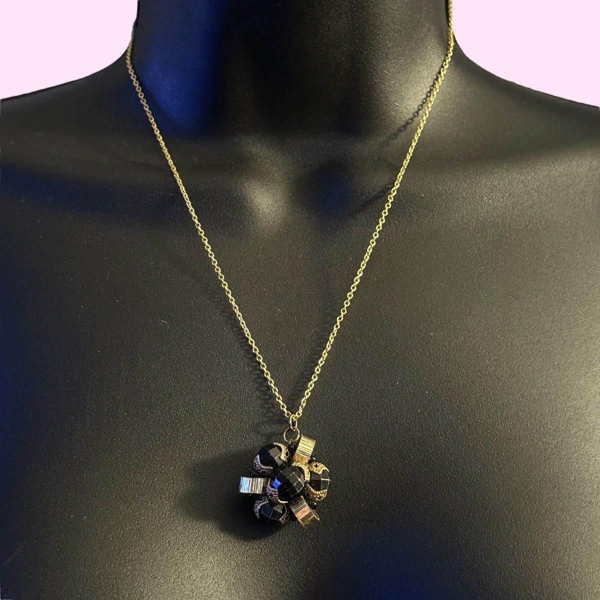 Other 925 gold plated cluster bead floral pendant necklace Size ONE SIZE - 1 Thumbnail