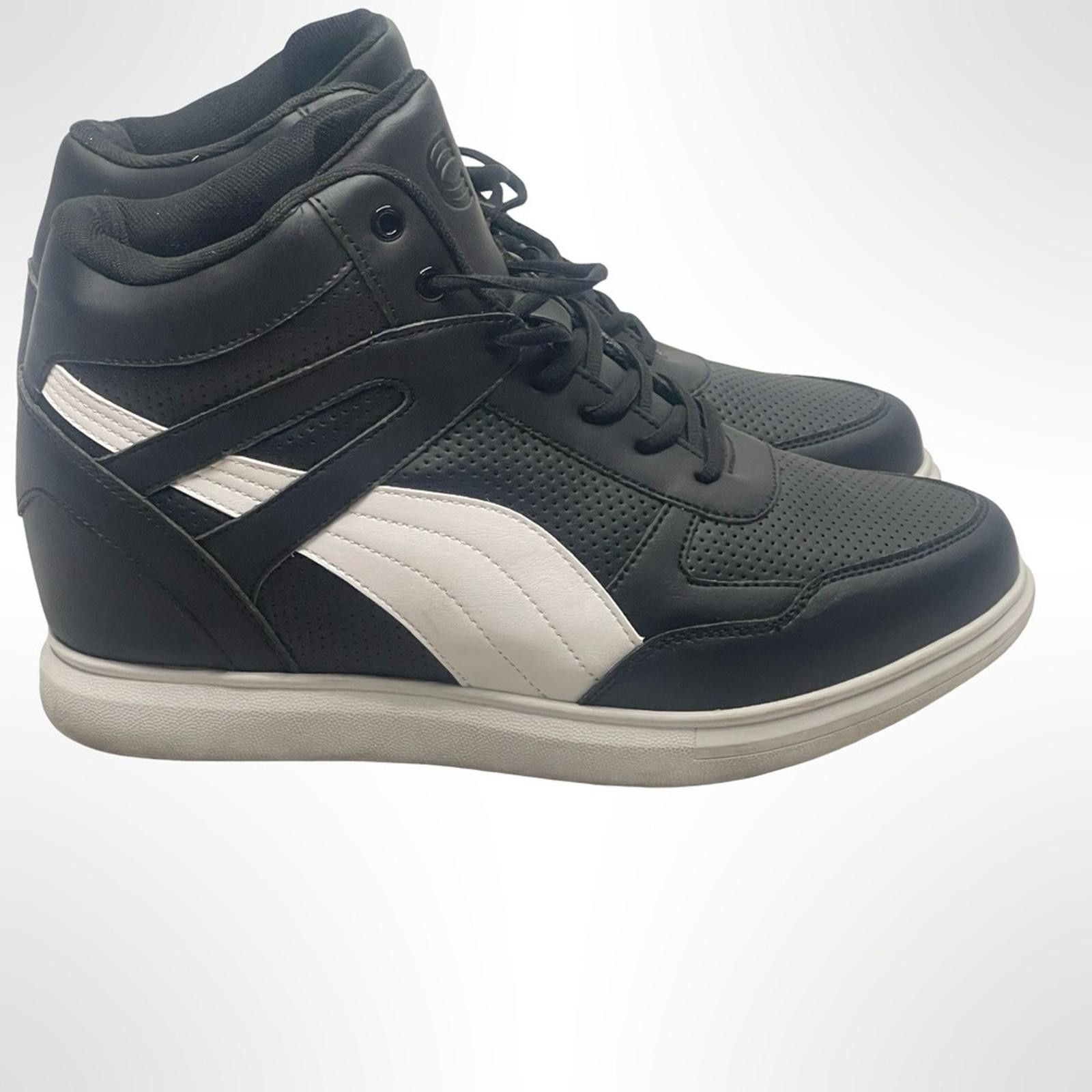 Cartoon Network Calto Men's Black and White High-Top Height Raising Sneakers Size US 13 / EU 46 - 2 Thumbnail