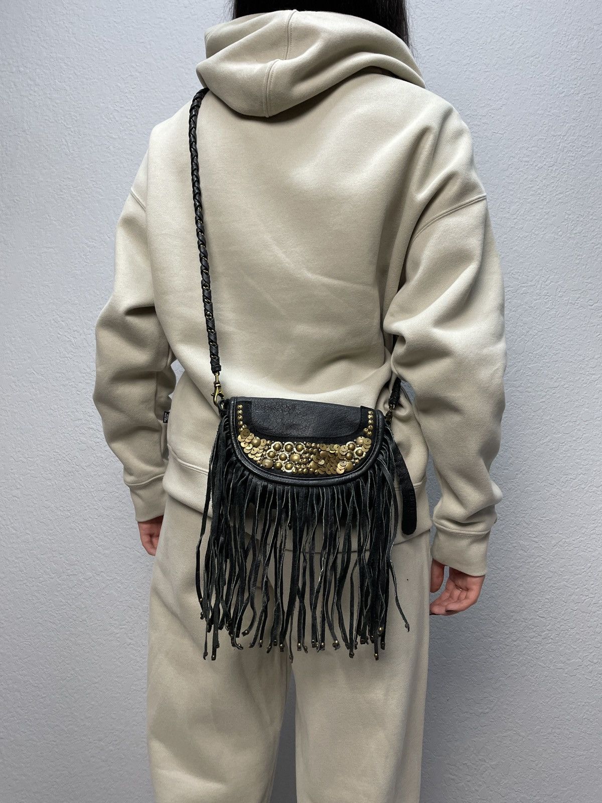 If Six Was Nine VINTAGE ARCHIVE LEATHER METAL KAMRII STYLE MESSENGER BAG 00s Size ONE SIZE - 7 Thumbnail