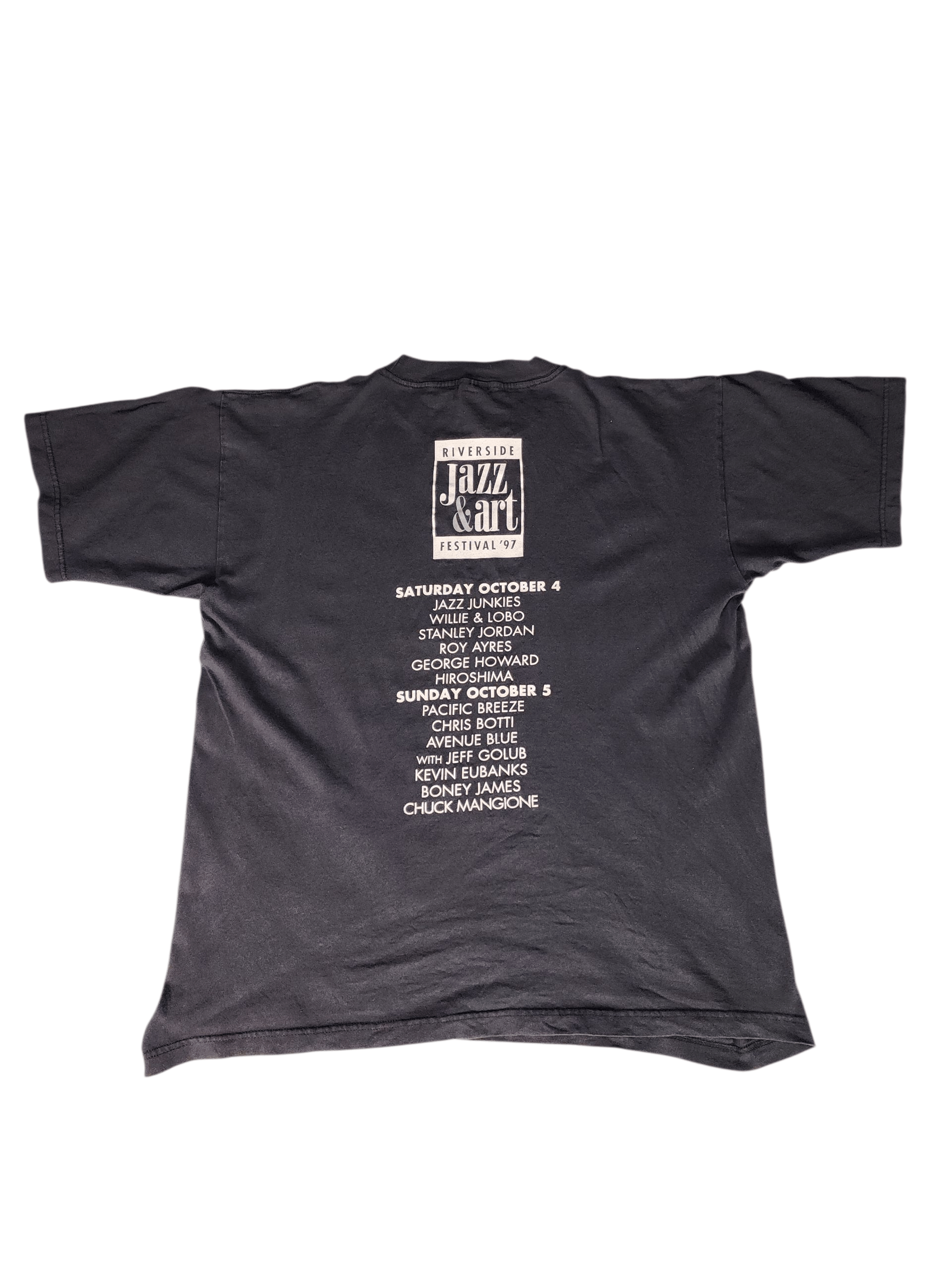 Vintage Rare Vintage 90s Charles Bibbs 1997 Jazz tee Murina shirt Size US XL / EU 56 / 4 - 3 Thumbnail