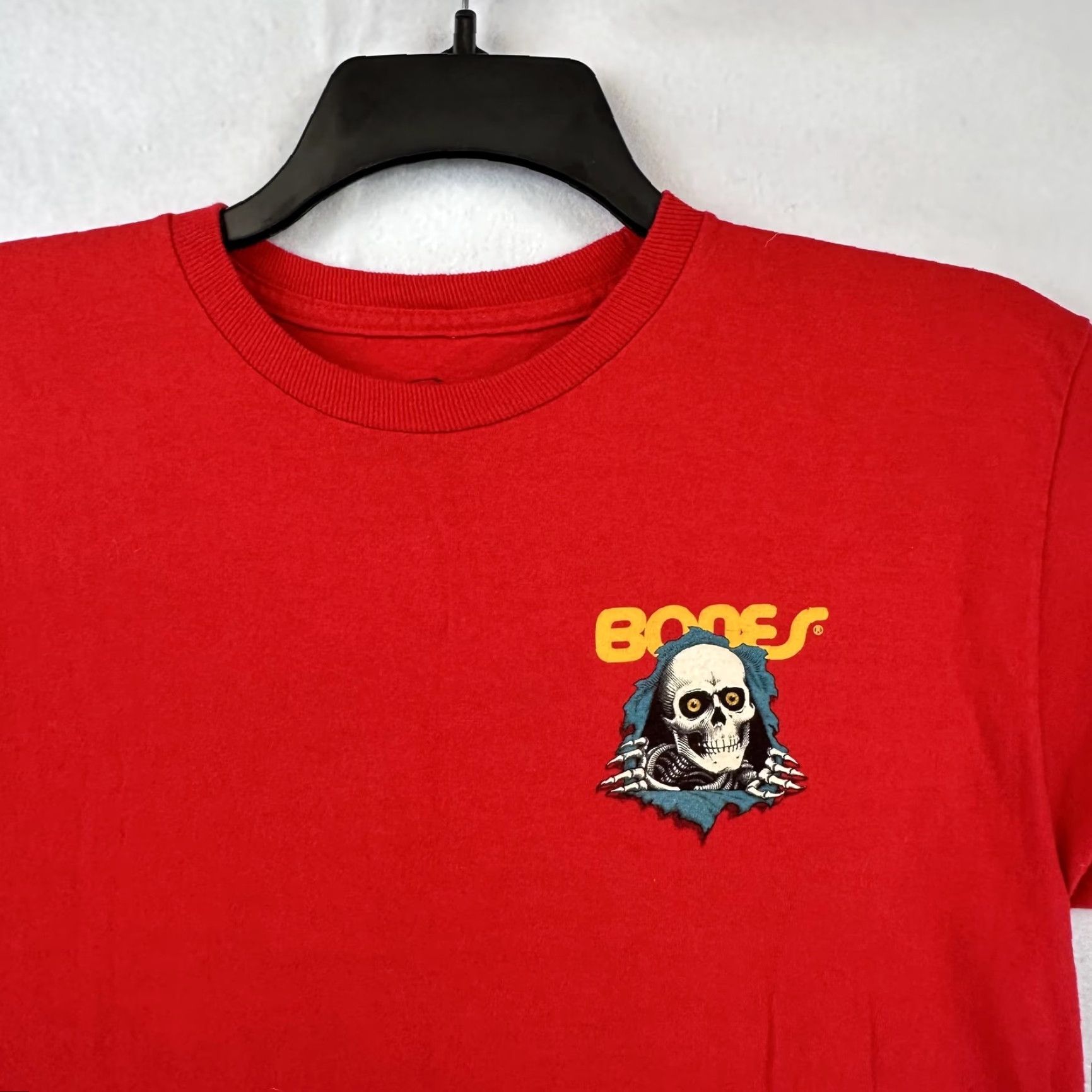 Powell Peralta Powell Peralta Bones Shirt Mens Medium 2009 Skateboard Skeleton Graphic Tee Red Cotton Crew Neck Short Sleeve Vintage No Size US M / EU 48-50 / 2 - 3 Thumbnail