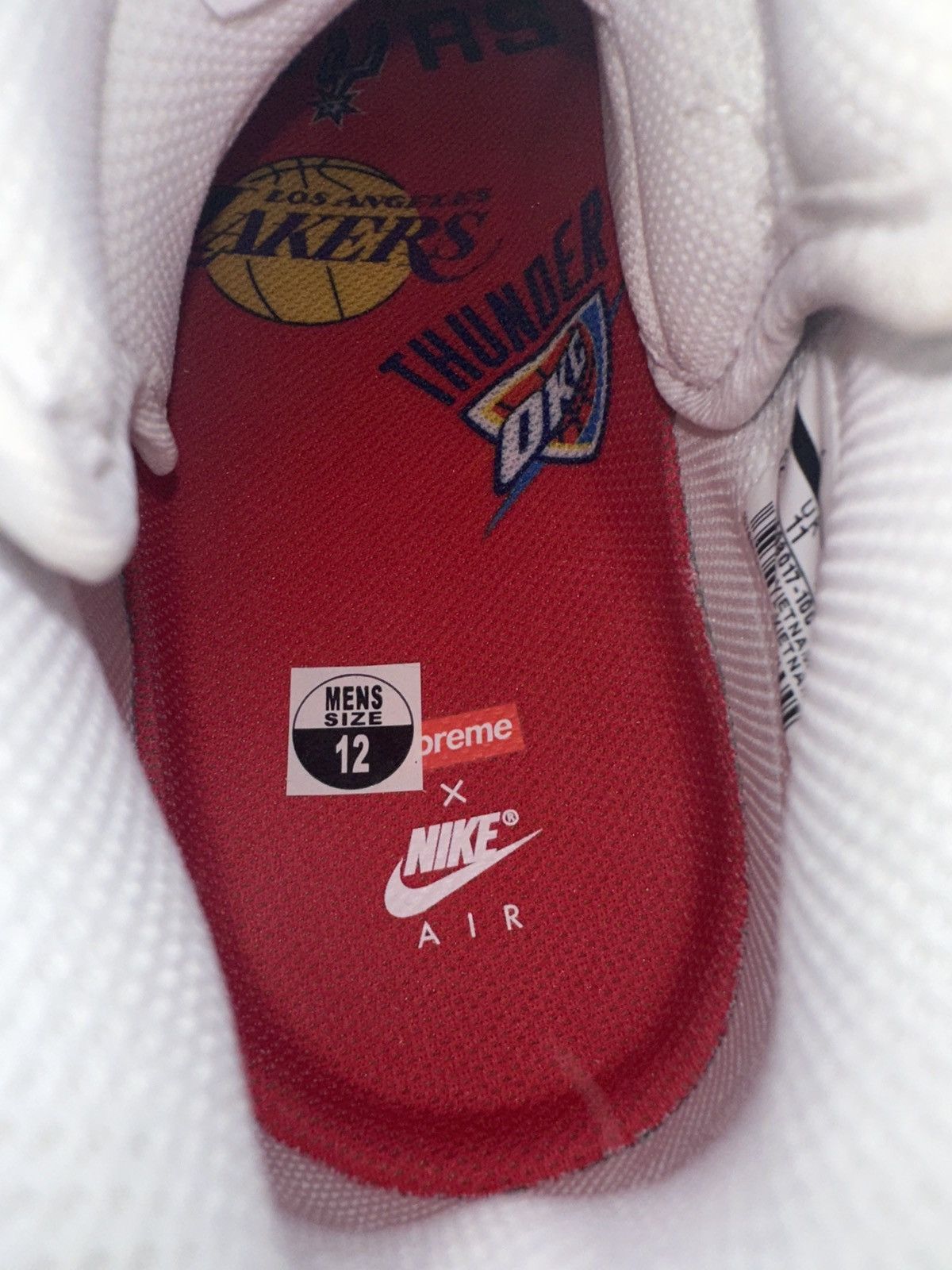 Nike × Supreme Supreme x Nike Air Force 1 Mid NBA White Size US 12 / EU 45 - 6 Thumbnail