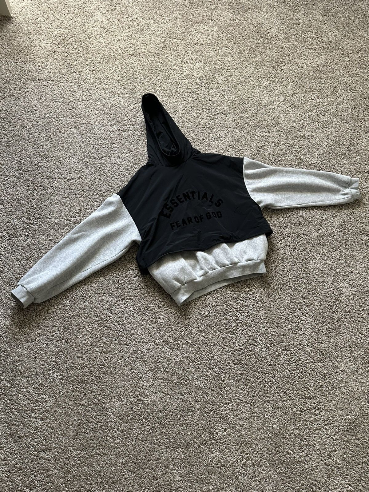Fear of God Gray & Black Layered Hoodie Size US XS / EU 42 / 0 - 1 Thumbnail