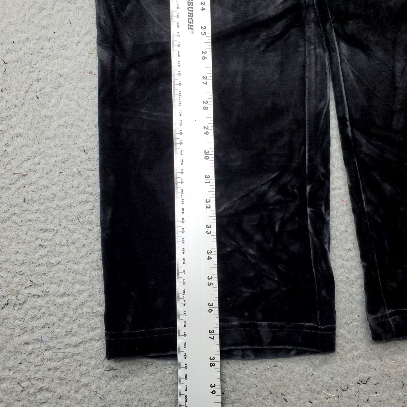 Talbots Talbots Lounge Pants Womens PS Black Velour Comfort Wide Leg Drawstring Waist Size 28" / US 6 / IT 42 - 3 Thumbnail