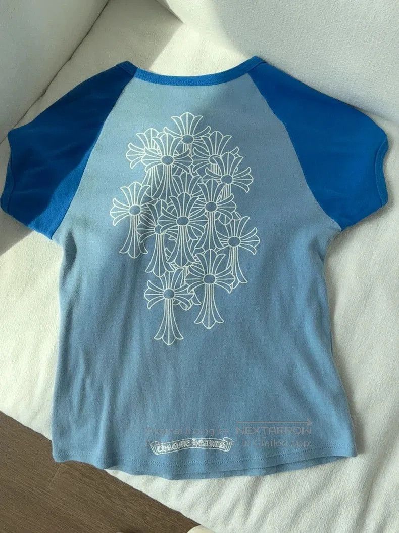 Chrome Hearts Chrome Hearts Blue Short Sleeve T-Shirt. Size US M / EU 48-50 / 2 - 3 Thumbnail