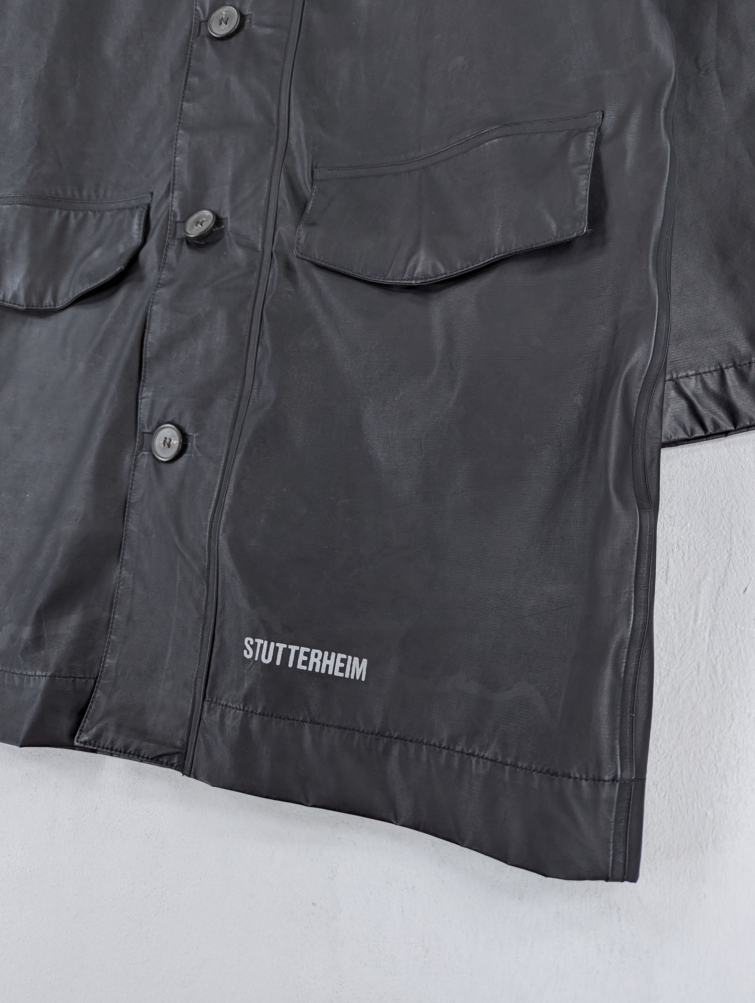 Stutterheim Men's Black Stutterheim Hoodie Long Raincoat Jacket XXS Size US XXS / EU 40 - 4 Thumbnail