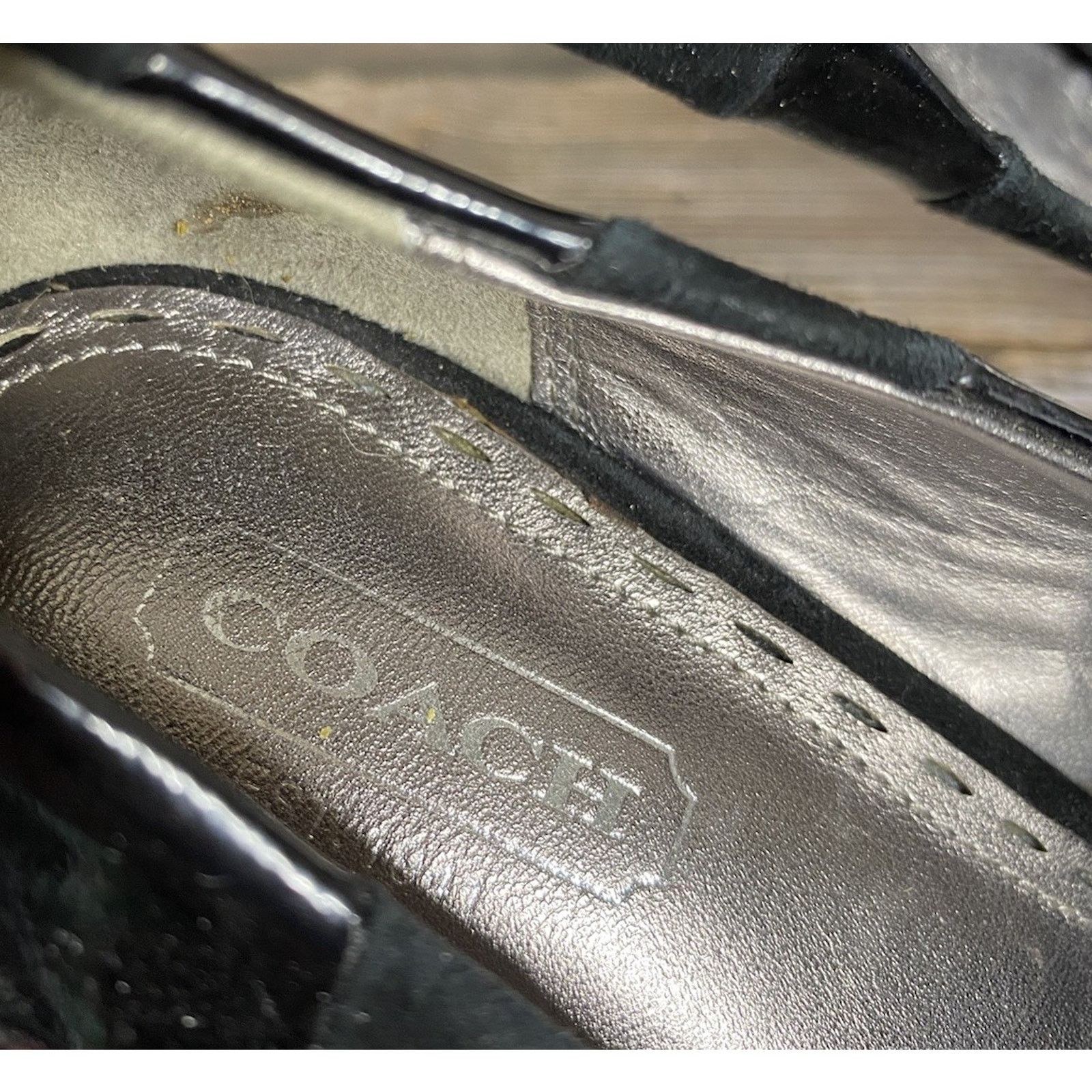 Coach COACH Trinitie Flower Ladies 8 Black Suede Patent High HEELS Size US 8 / IT 38 - 4 Thumbnail