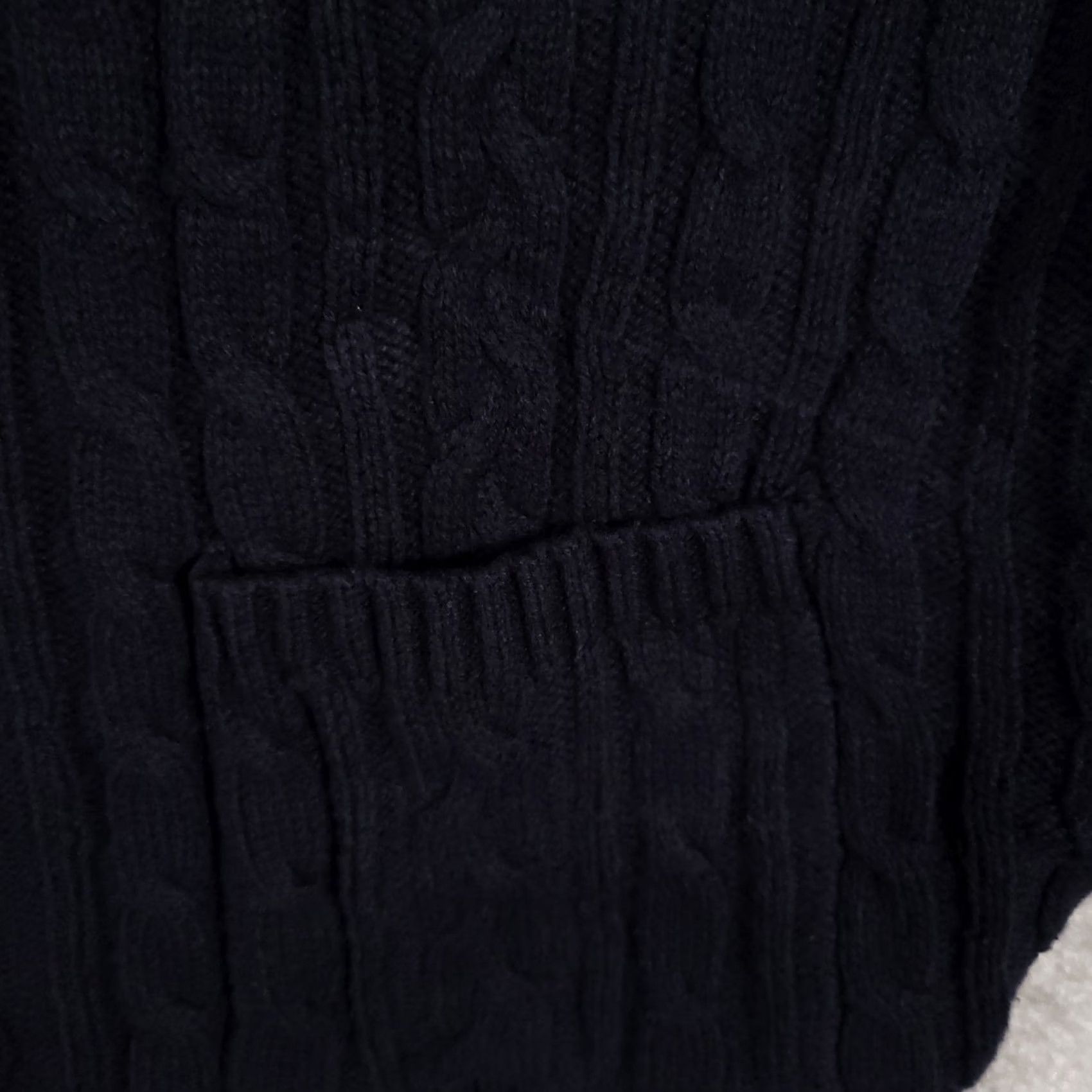 Croft & Barrow Croft & Barrow Cable Knit Sweater Women's PL Petite Blue Pockets Pullover Knit Wool Blend Size L / US 10 / IT 46 - 5 Thumbnail