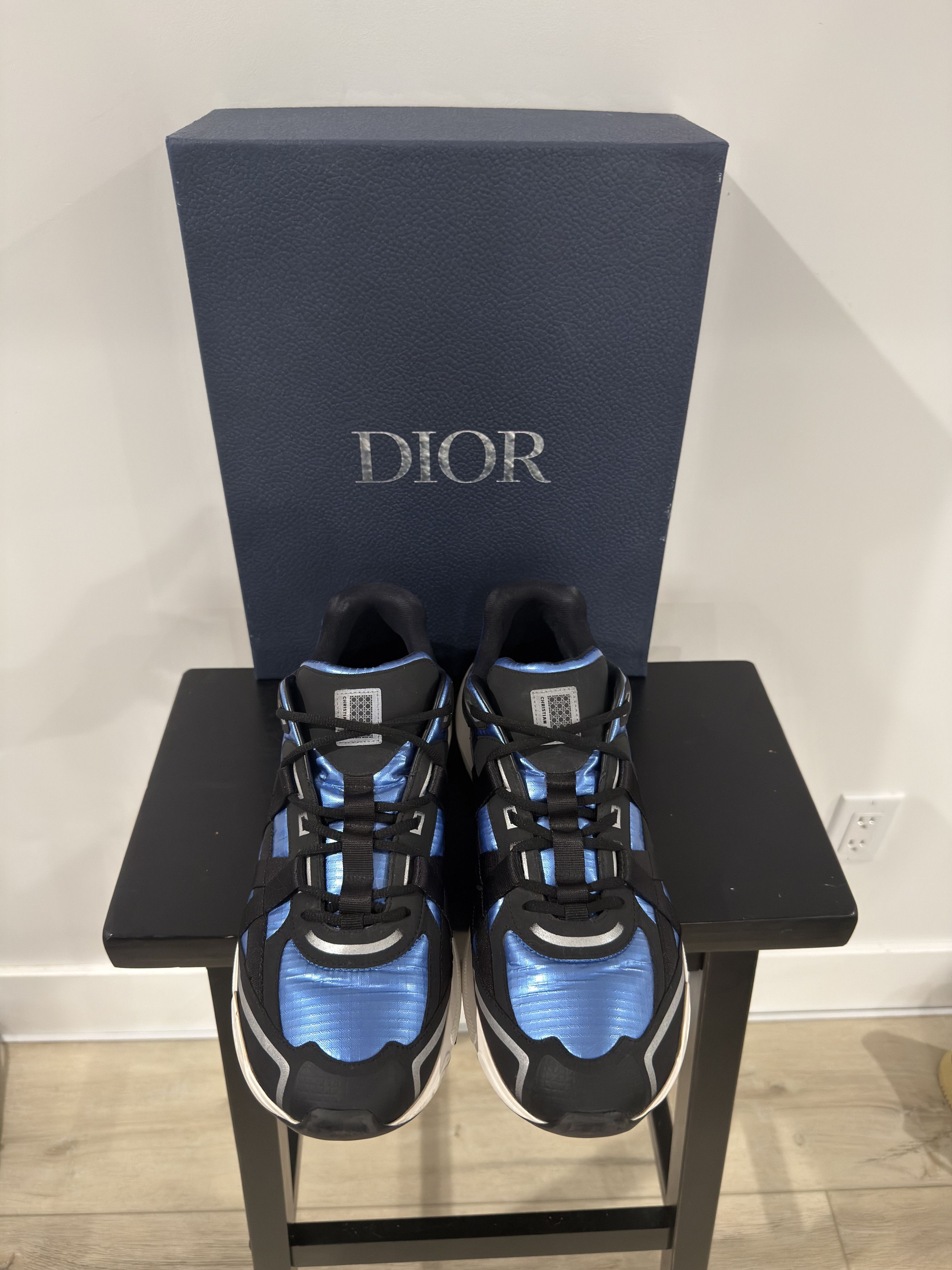 Club Sorayama × Dior Dior x Sorayama B24 Runtek Blue/Black Size US 13 / EU 46 - 4 Thumbnail