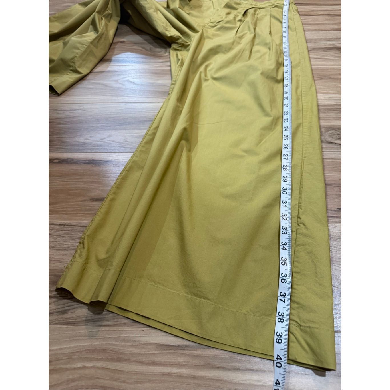 DOEN Doen Women's Yellow/Green Valentin Pleated Cotton-poplin Wid Size 30" / US 8 / IT 44 - 10 Thumbnail