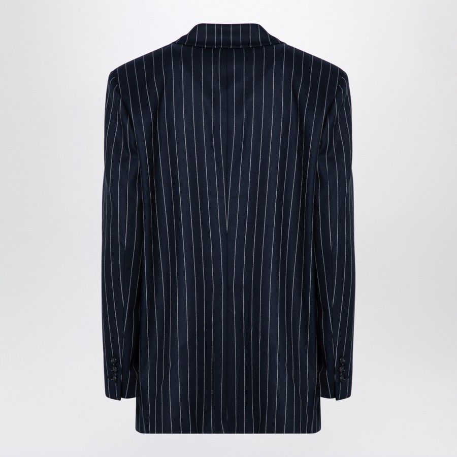 THE ANDAMANE o1d2blof1024 Pinstriped Gulia Blazer In Blue & White Size M / US 6-8 / IT 42-44 - 2 Thumbnail