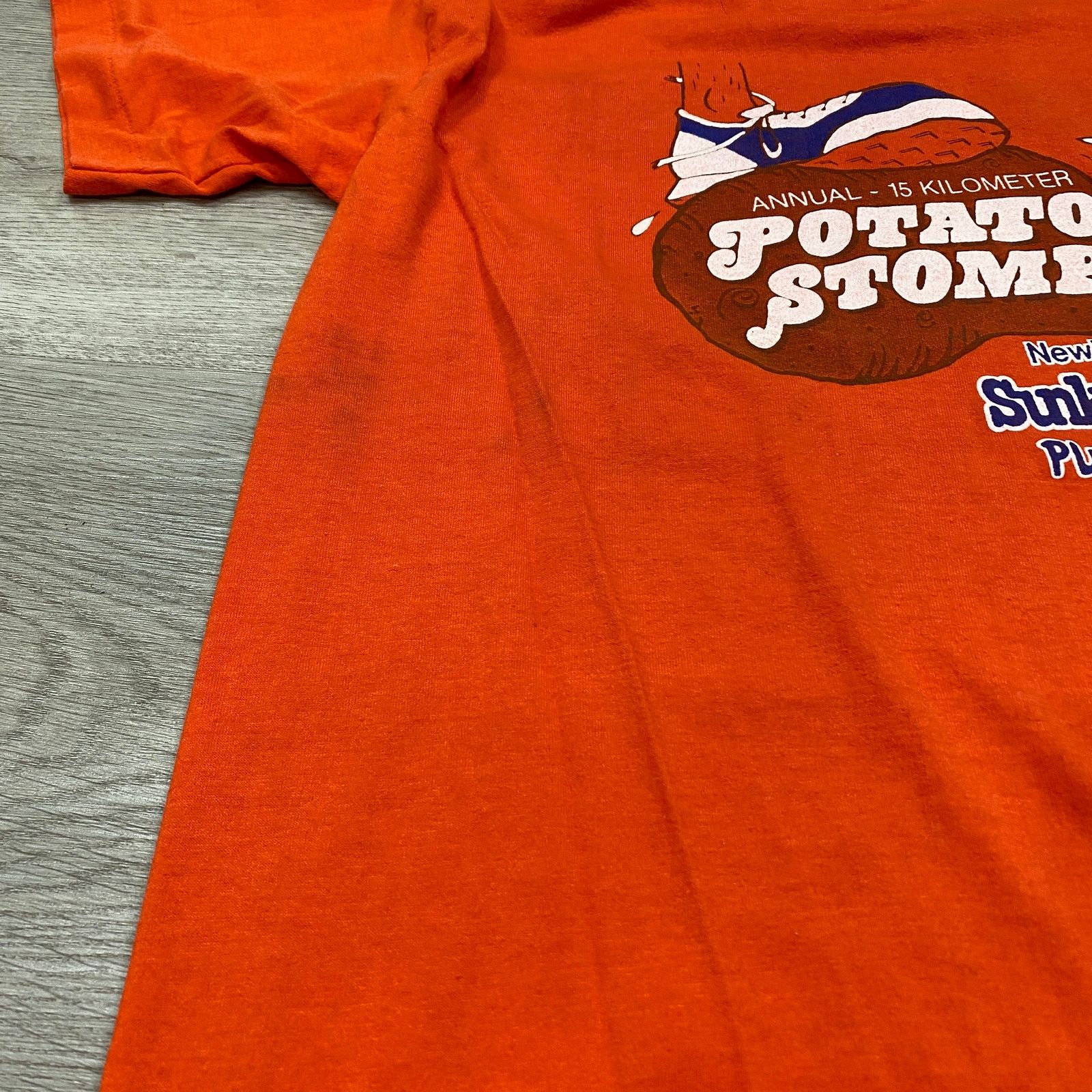 TEE JAYS × Vintage VTG 80s Sunkist Potato Stomp 15K T Shirt Single Stitch Med Size US M / EU 48-50 / 2 - 9 Thumbnail