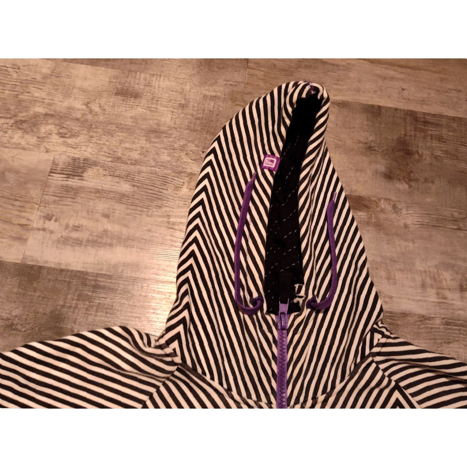 Vintage VINTAGE Scott Women's Full Zip Hoodie Striped Purple Black Snowboarding Activewear XXL Size XXL / US 16-18 / IT 52-54 - 6 Thumbnail