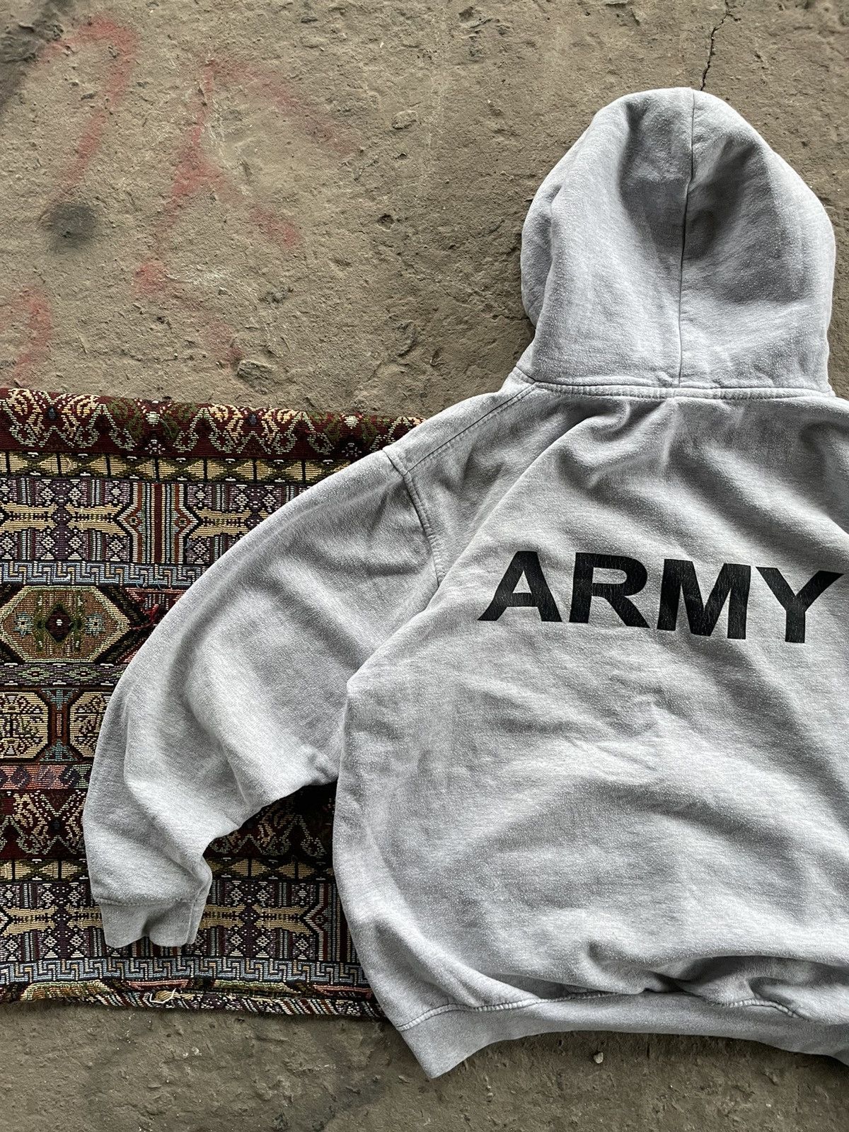 Vintage VINTAGE HOODIE MILITARY ARMY Size US L / EU 52-54 / 3 - 3 Thumbnail