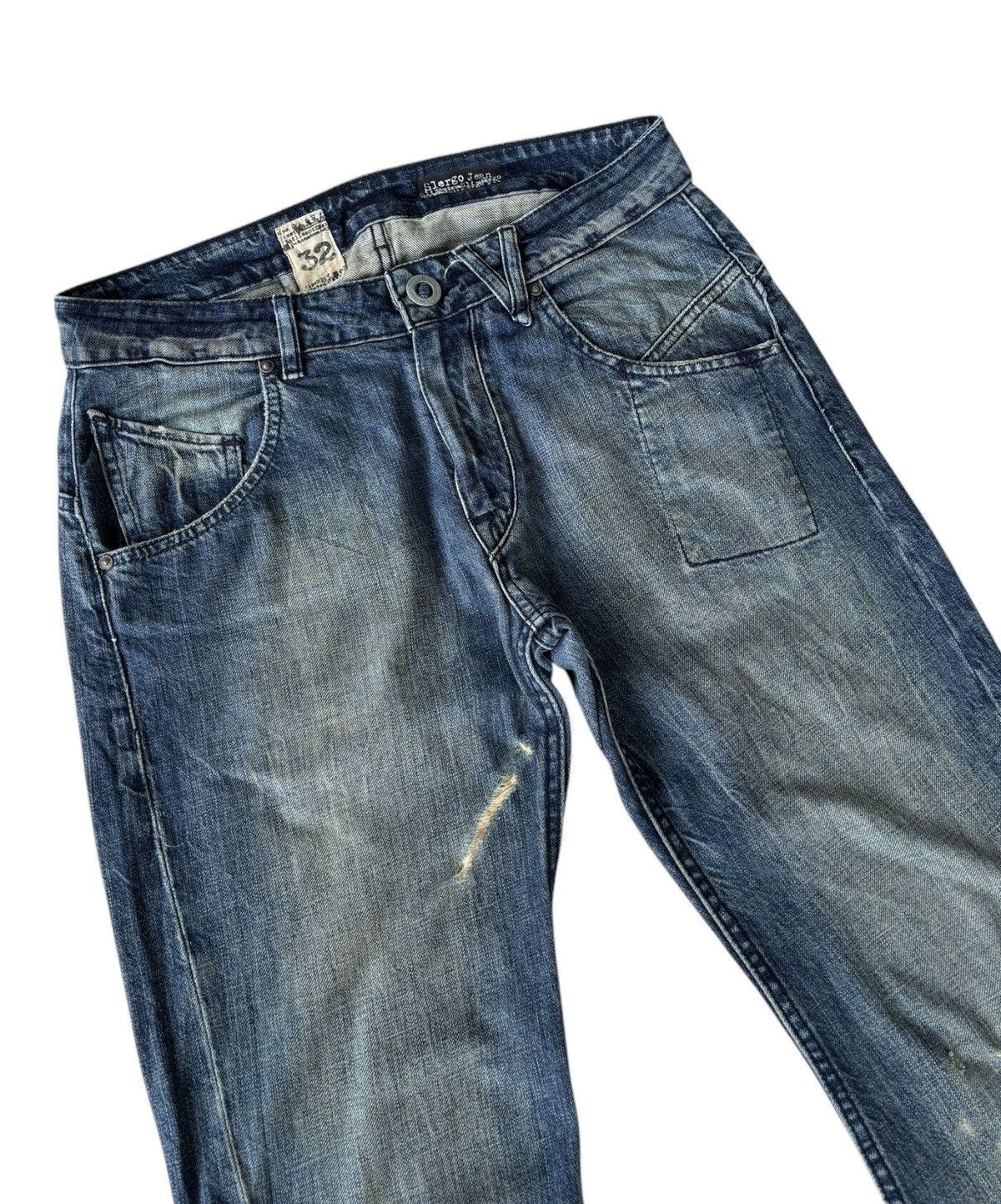 Marithe + Francois Girbaud RARE🔥DISTRESSED DENIM VOLCOM SLERGO JEANS MFG PPFM STYLE Size US 33 - 7 Thumbnail