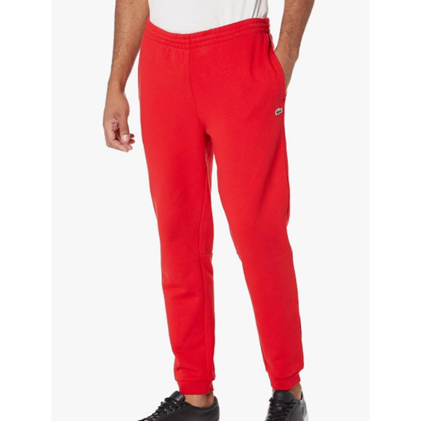 Lacoste Lacoste Men's Solid Fleece Jogger Sweatpants, Rouge L Size US 34 / EU 50 - 1 Thumbnail