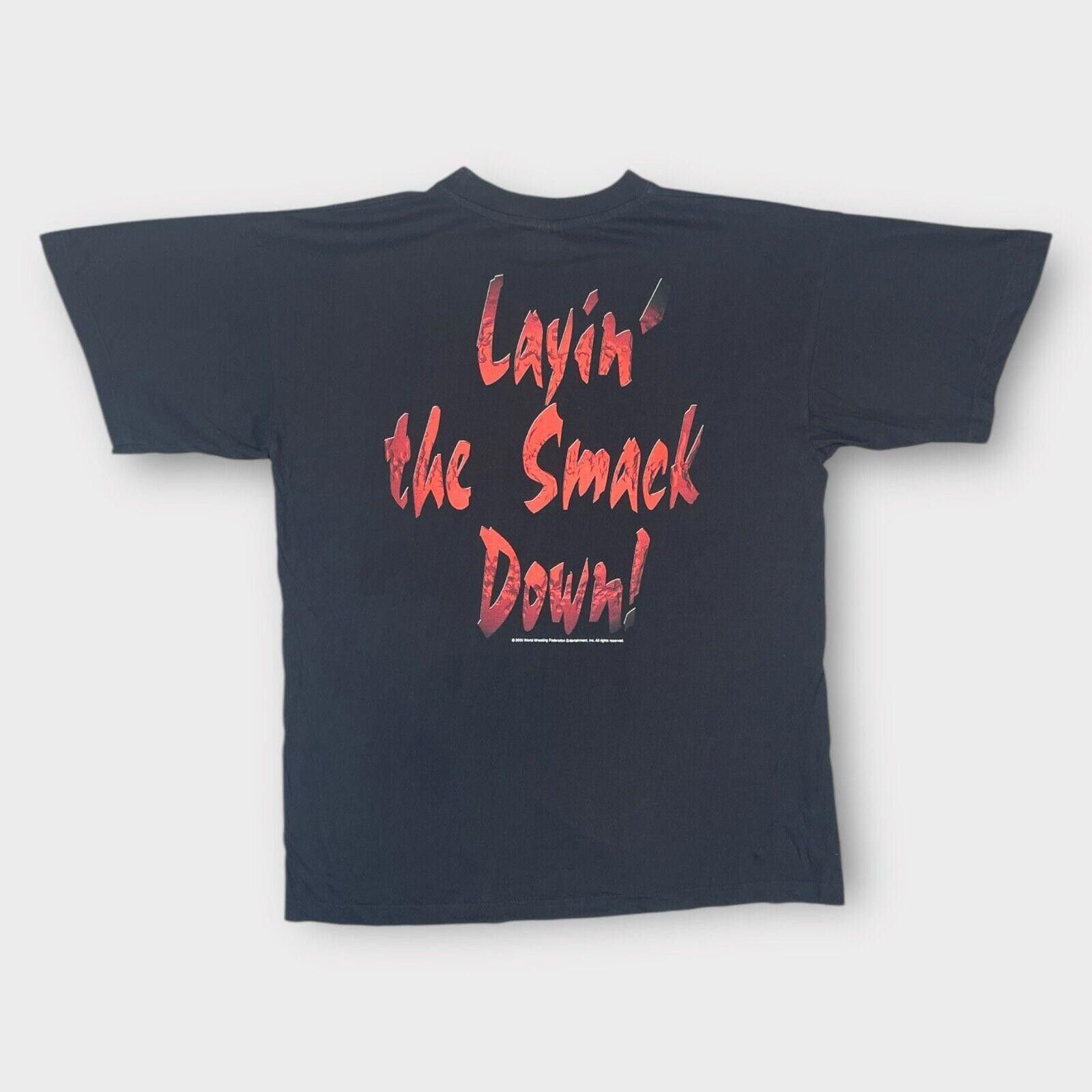 WWE 2000 WWF The Rock Laying The Smack Down Tee Size US L / EU 52-54 / 3 - 2 Thumbnail