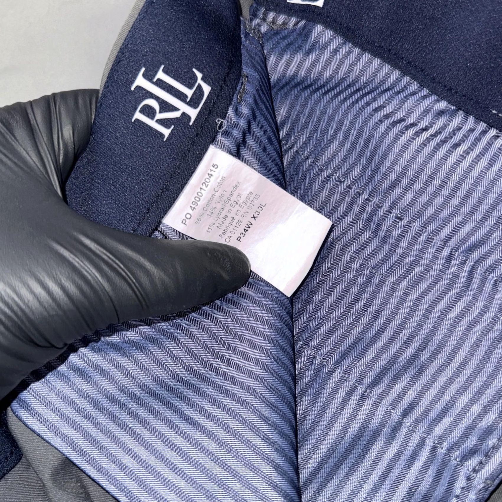 Ralph Lauren Lauren Ralph Lauren Pants Mens 34x30 Gray Microfiber Chino Regular Fit Casual Pants Size US 34 / EU 50 - 3 Thumbnail