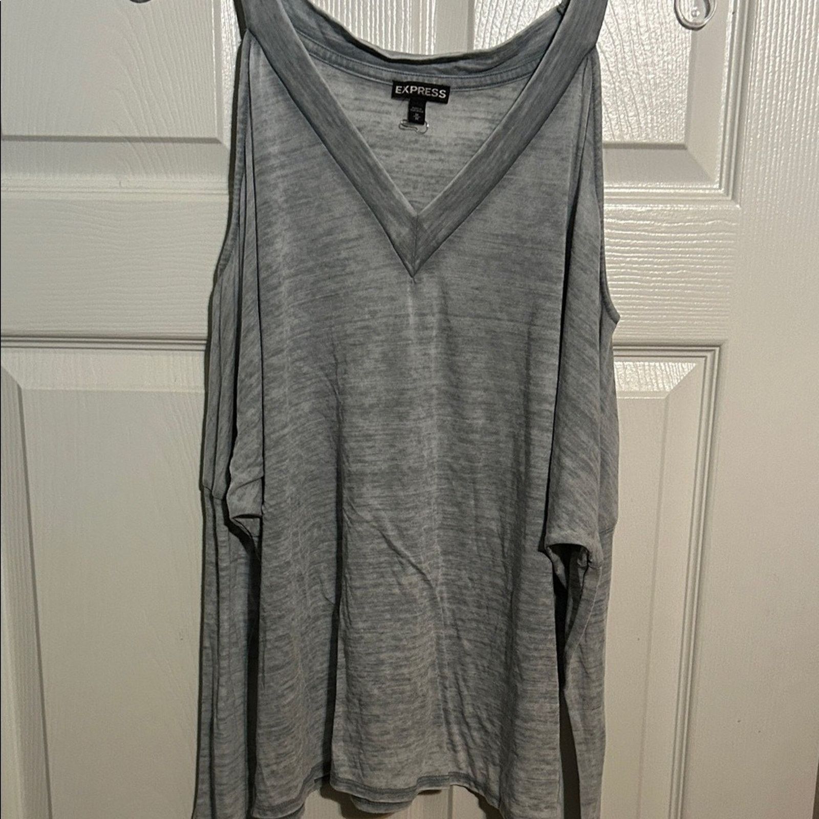 Express Express Heather Gray Women's Tank Top Size M / US 6-8 / IT 42-44 - 1 Thumbnail