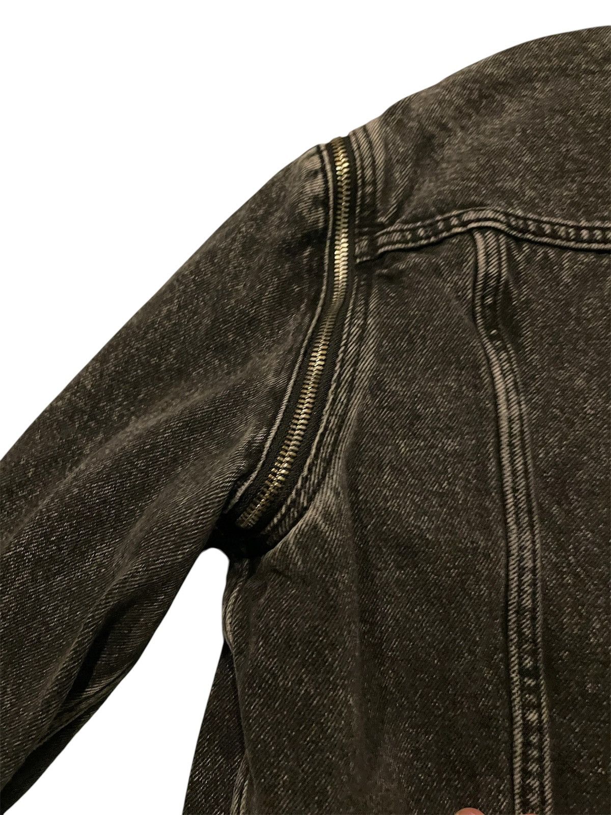 Levi's Vintage Clothing Levi's Black Convertible Zip-Sleeve Denim Trucker Jacket Size US M / EU 48-50 / 2 - 9 Thumbnail