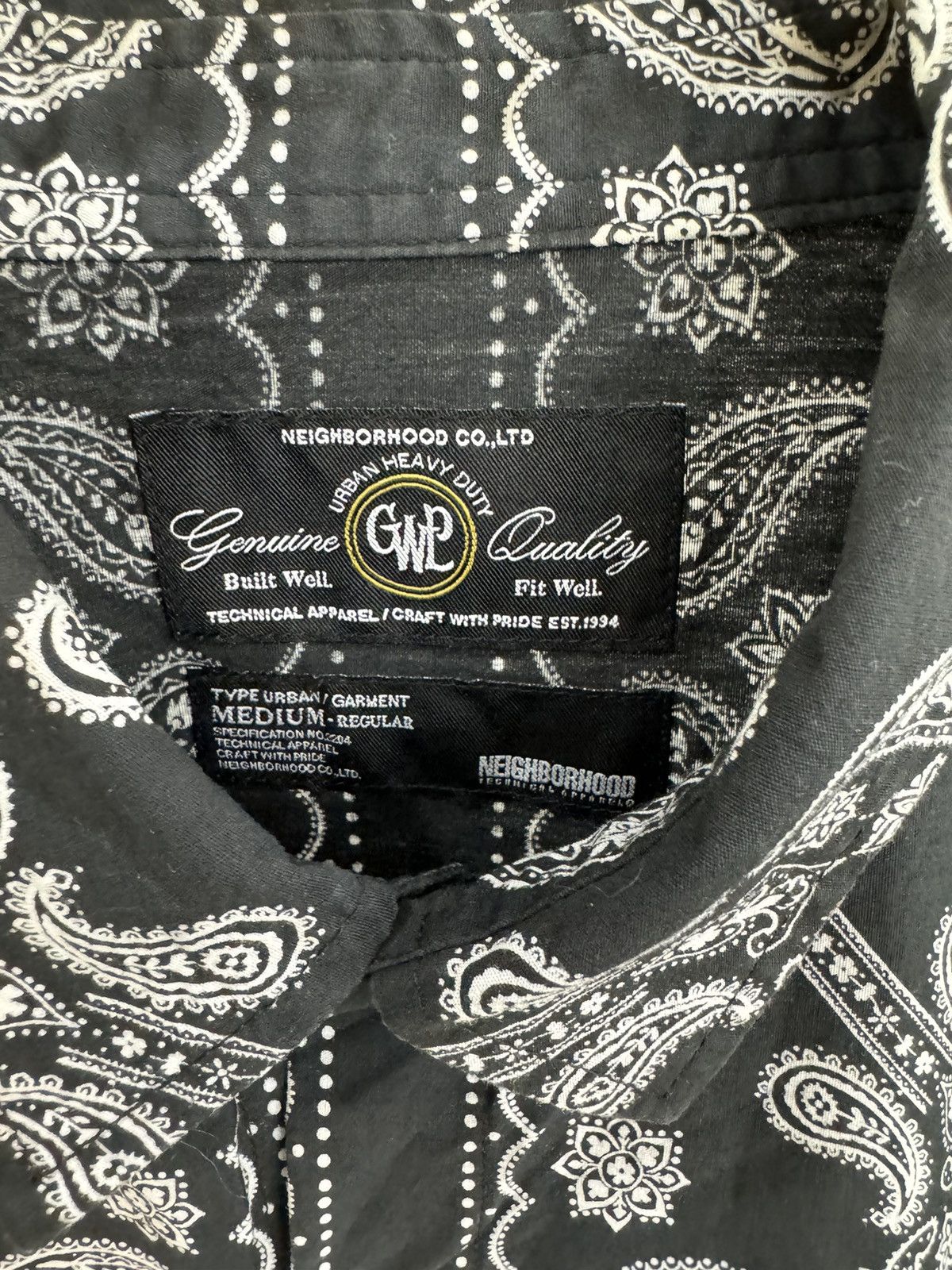 Neighborhood Signal Bandana Shirt Size US M / EU 48-50 / 2 - 4 Thumbnail