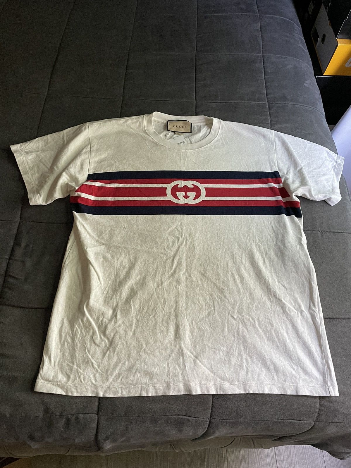 Gucci Gucci Red Navy GG Interlocking T Shirt Size US S / EU 44-46 / 1 - 1 Thumbnail